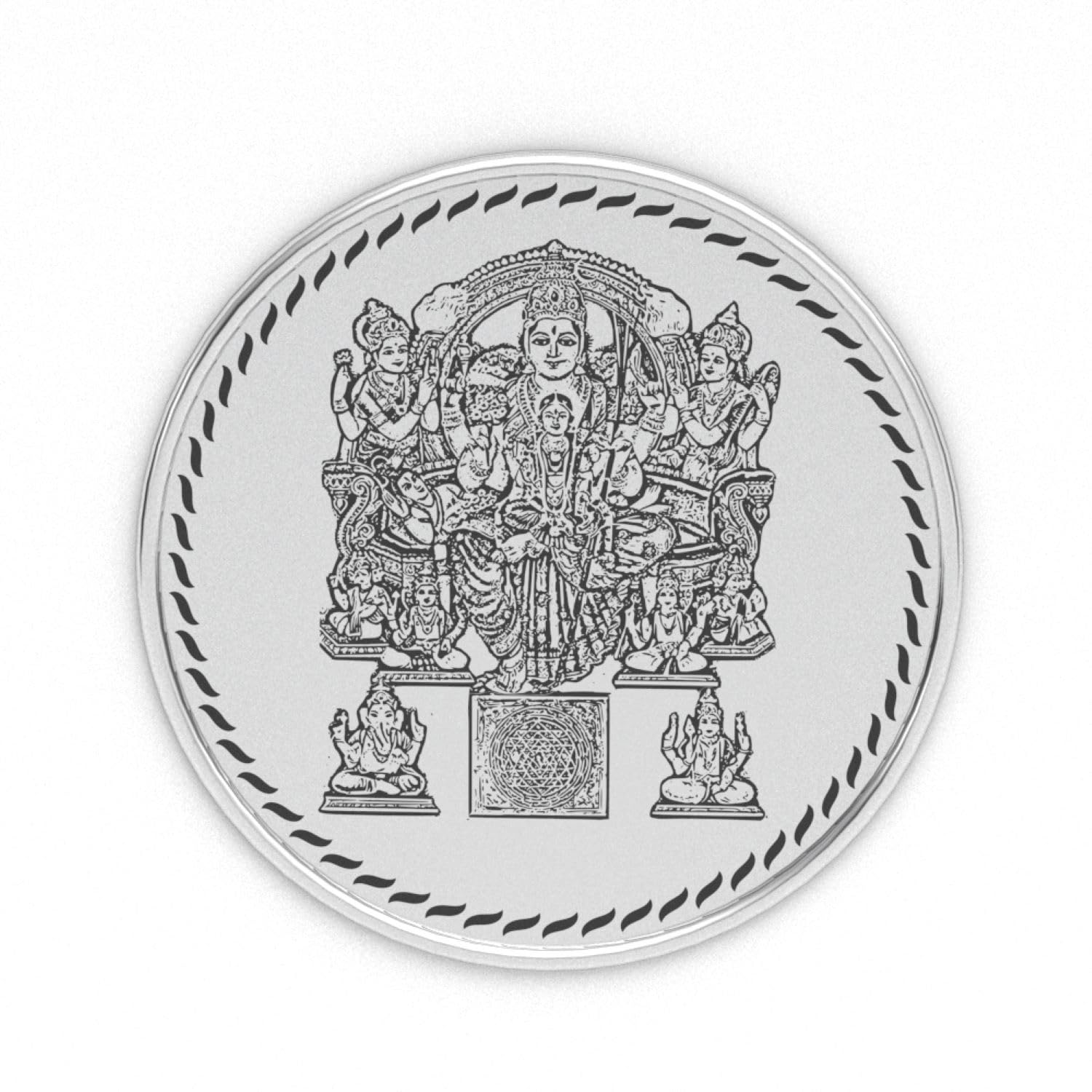 AuGrav Jewels God Lalitha Devi Rajarajeshwari 999 Pure Silver Coin 10 grams - Exquisite Religious Design for Collectors (B0CGDR4TR2) Amazon Price History, Amazon Price Tracker