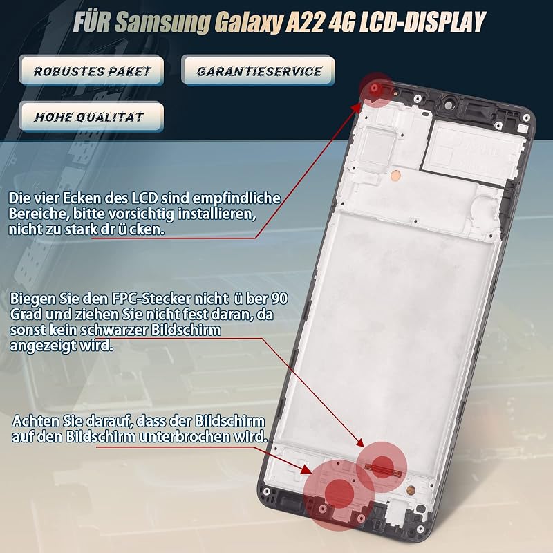 RongZy Samsung Galaxy A22 4G A225F Kijelző Csere Érintőképernyővel - Fekete Kerettel, Szerelő Készlettel, Mobiltelefon Javításhoz
AI: I've