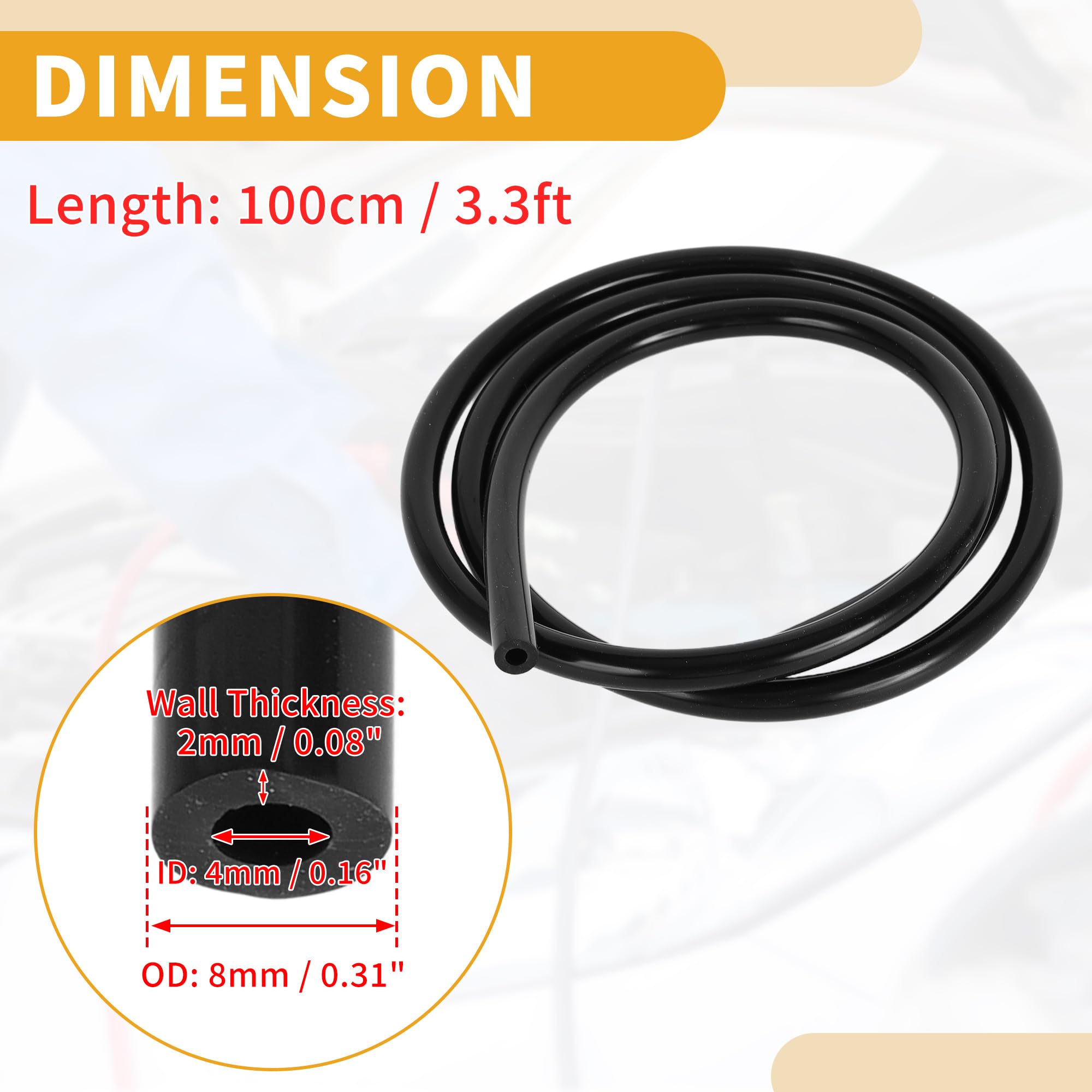 Partuto 1pc 130PSI Max Pressure Silicone Vacuum Tubing Hose India