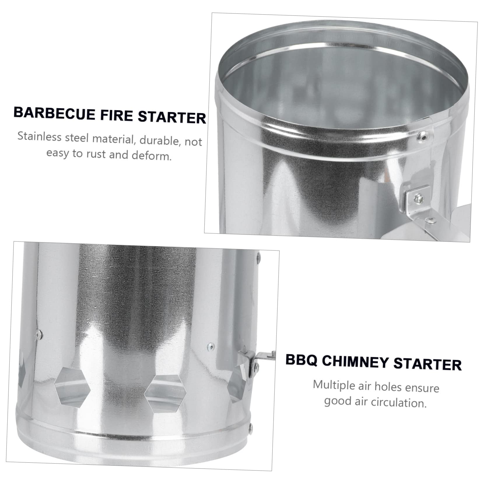 Sosoport 1pezzi Utensili Barbecue Attrezzi Barbecue Stufa Riscaldante di Accensione per Secchio di Accensione Rapida Accendifuoco Bricchette Barile di
