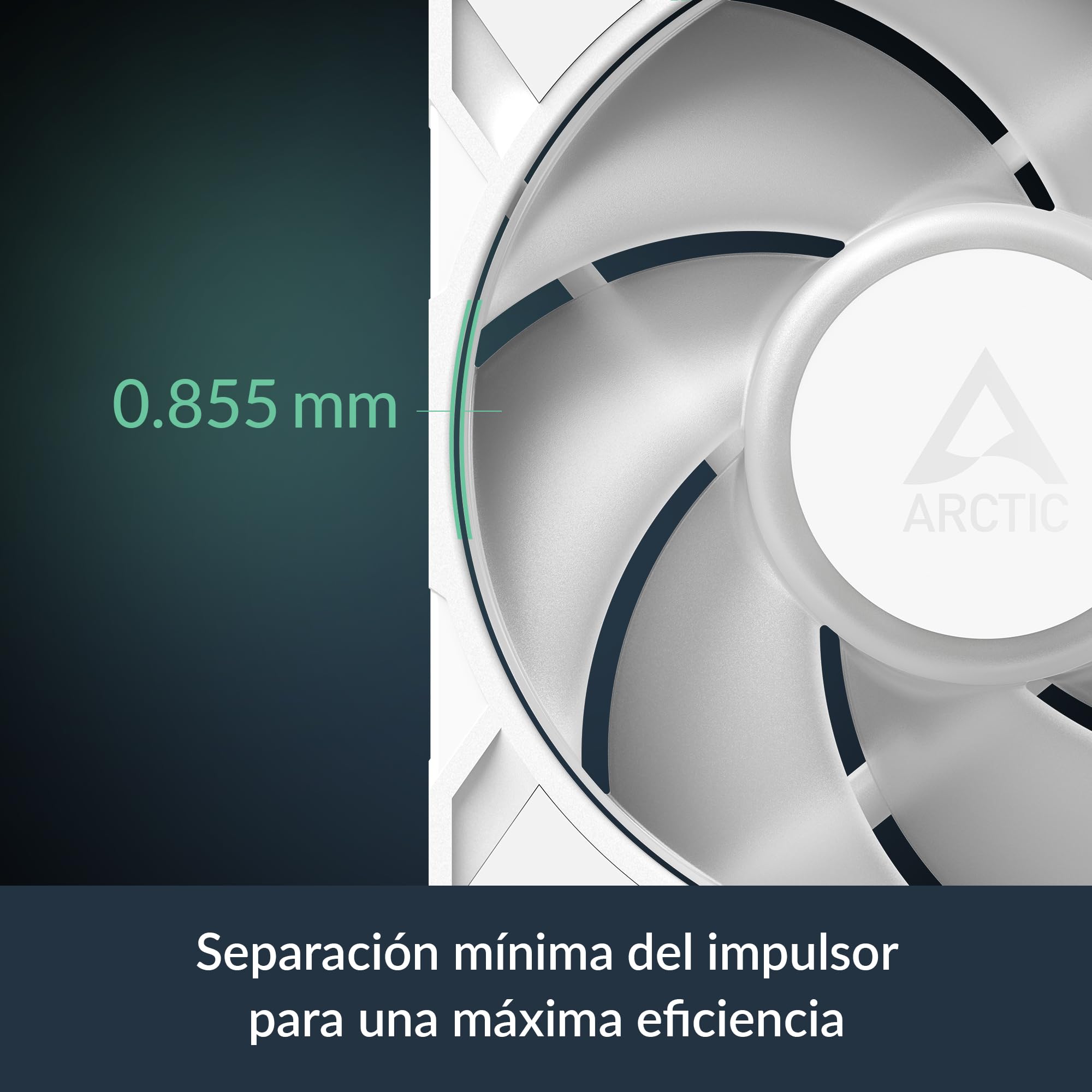 ARCTIC P12 Pro A-RGB (3 Piezas) - Potente Ventilador de Caja PC Premium, Case Fan PWM 120mm, Divisor cable Y, 600–3000 rpm, 0 rpm <5% PWM, 5V Digital RGB, 4 Pines, Rodamiento fluidodinámico - Blanco