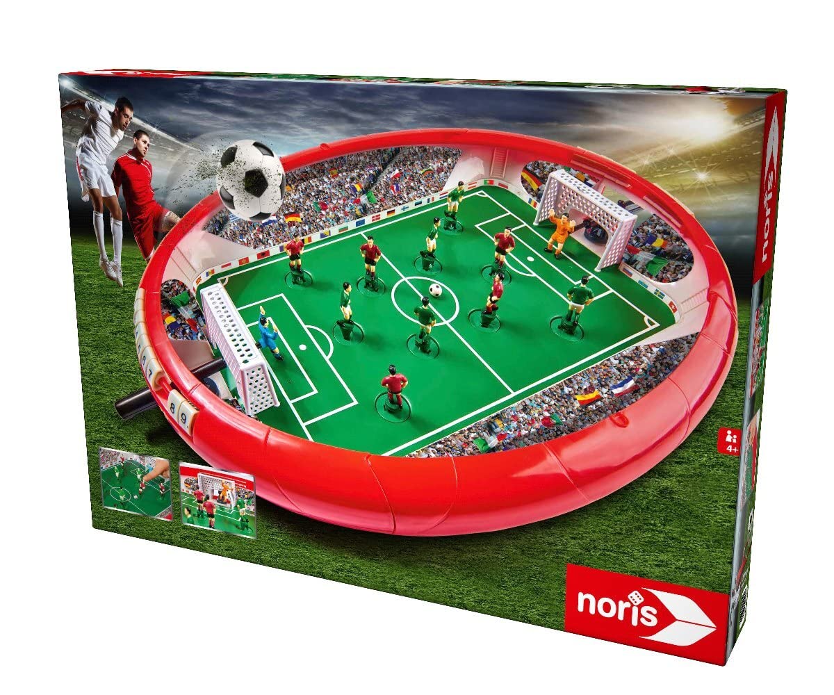 Noris 606178712 - Fußball Arena - Der Tischfußball Spaß für die ganze Familie - Mit Toranzeige - Gesamtgröße 55 x 41 x 8 cm, ab 4 Jahren