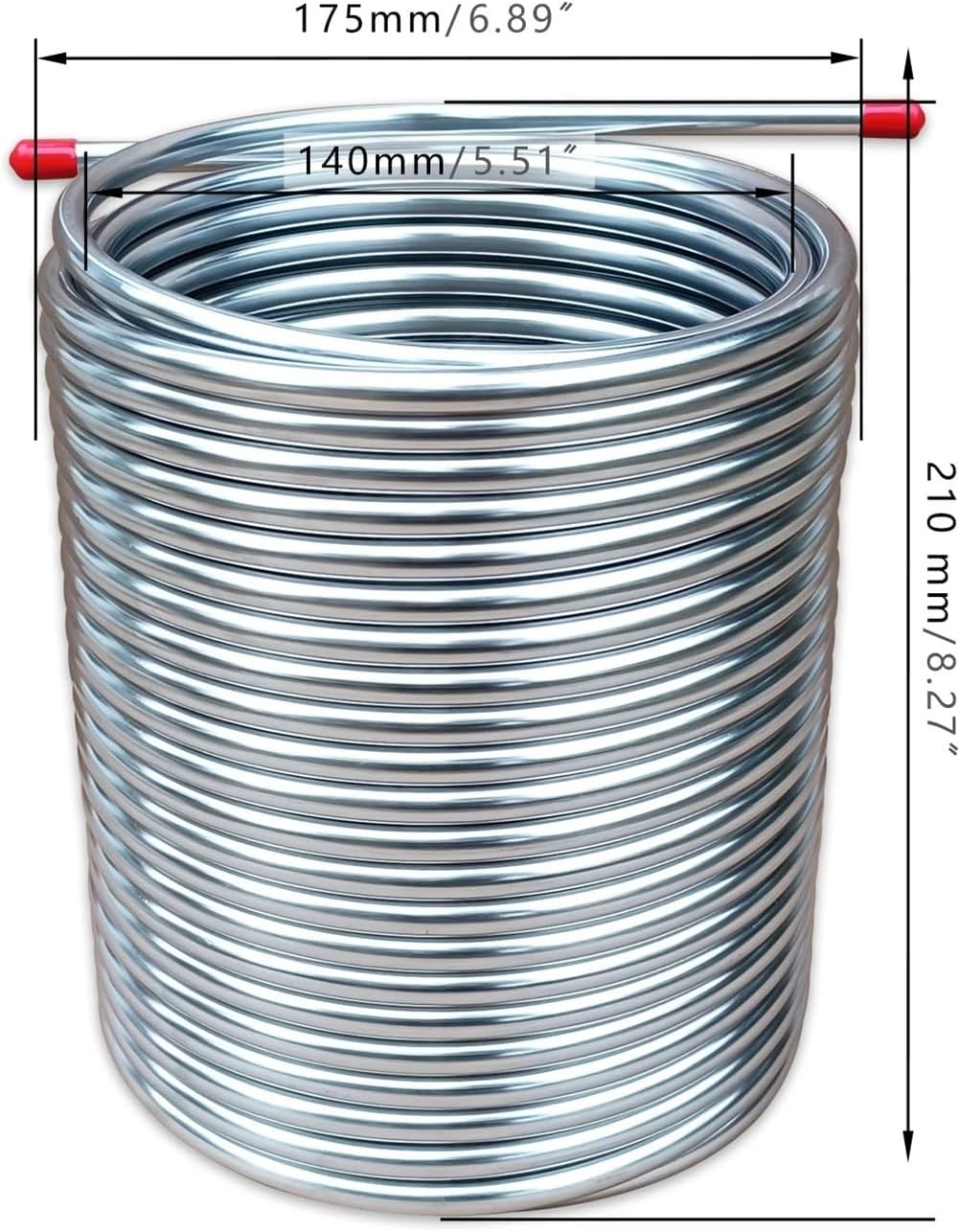 45L Incubator Stainless Steel Tube 5/16" Tube, 24m/78ft Length, Double Layer Water Chiller