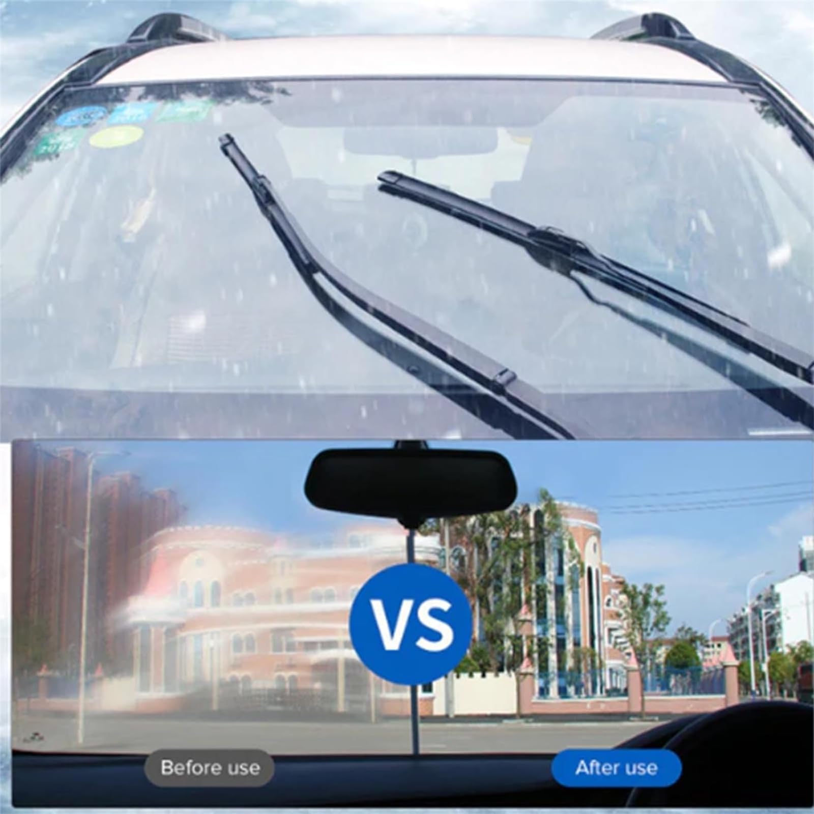 Auto-Glas-Enteisungs- und Frostschutzspray, Windschutzscheiben-Enteiser-Spray, Eisentferner, Schmelzspray, für Auto-Windschutzscheiben, Scheibenwischer und Spiegel (2 Stück)
