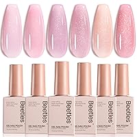 Vista 27 de Beatles Colección Coffee Cafe - Juego de esmaltes de uña de gel en colores marrón, neutro, beige, malva, perfectos para el otoño/invierno, kit