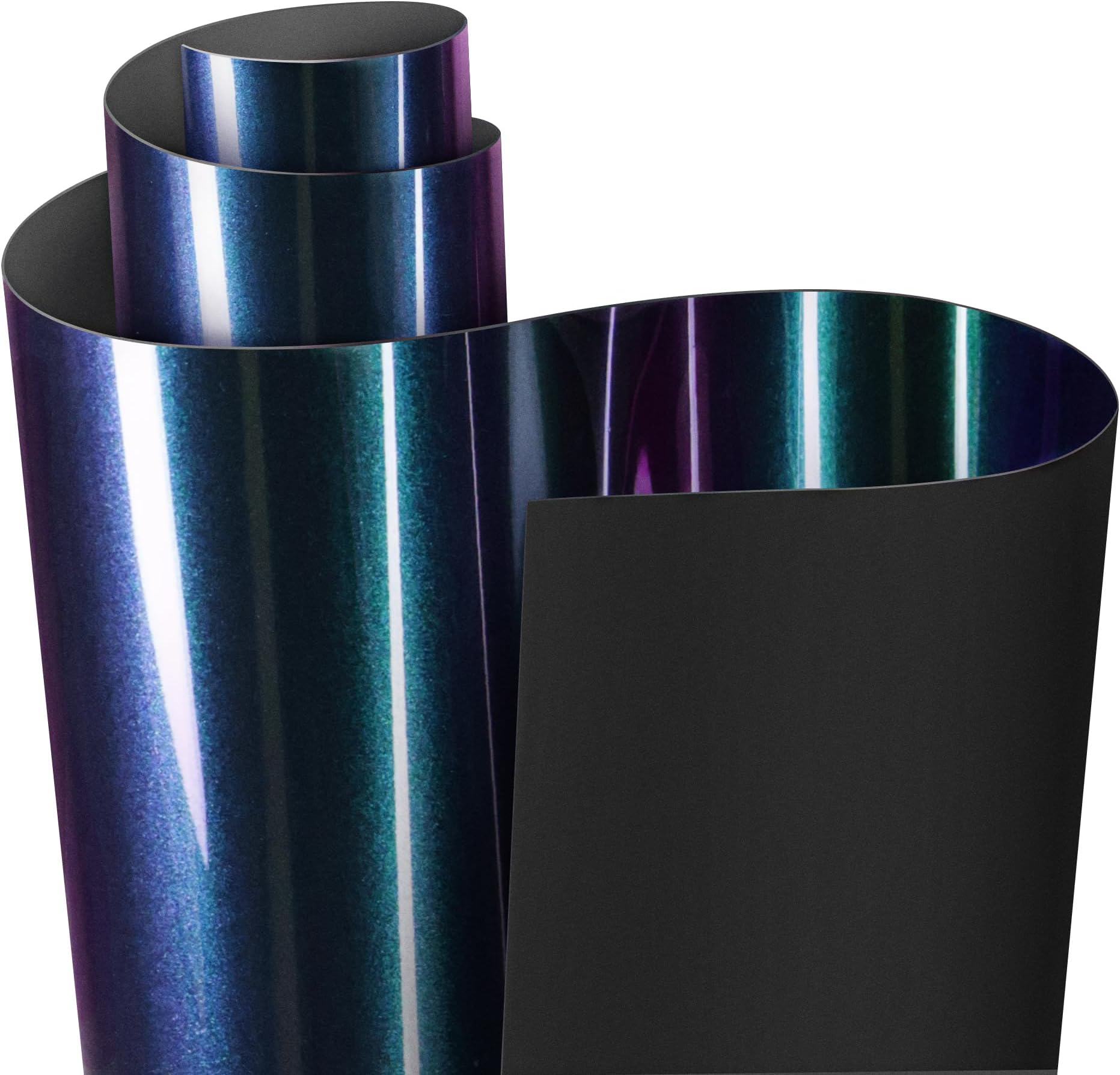 Lypumso Green Galaxy Vinyl Wrap for Cars, Chameleon Vinyl Car Wrap Premium Pa...