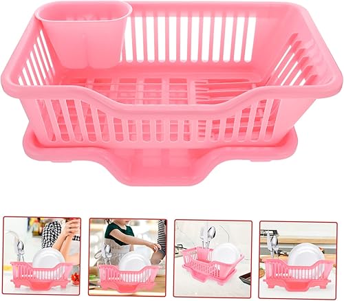 Miniatura 2 de HAKIDZEL 1 juego de estante de cocina plato de drenaje fregadero esponja soporte plato pequeño estante de secado de platos cubiertos de plástico