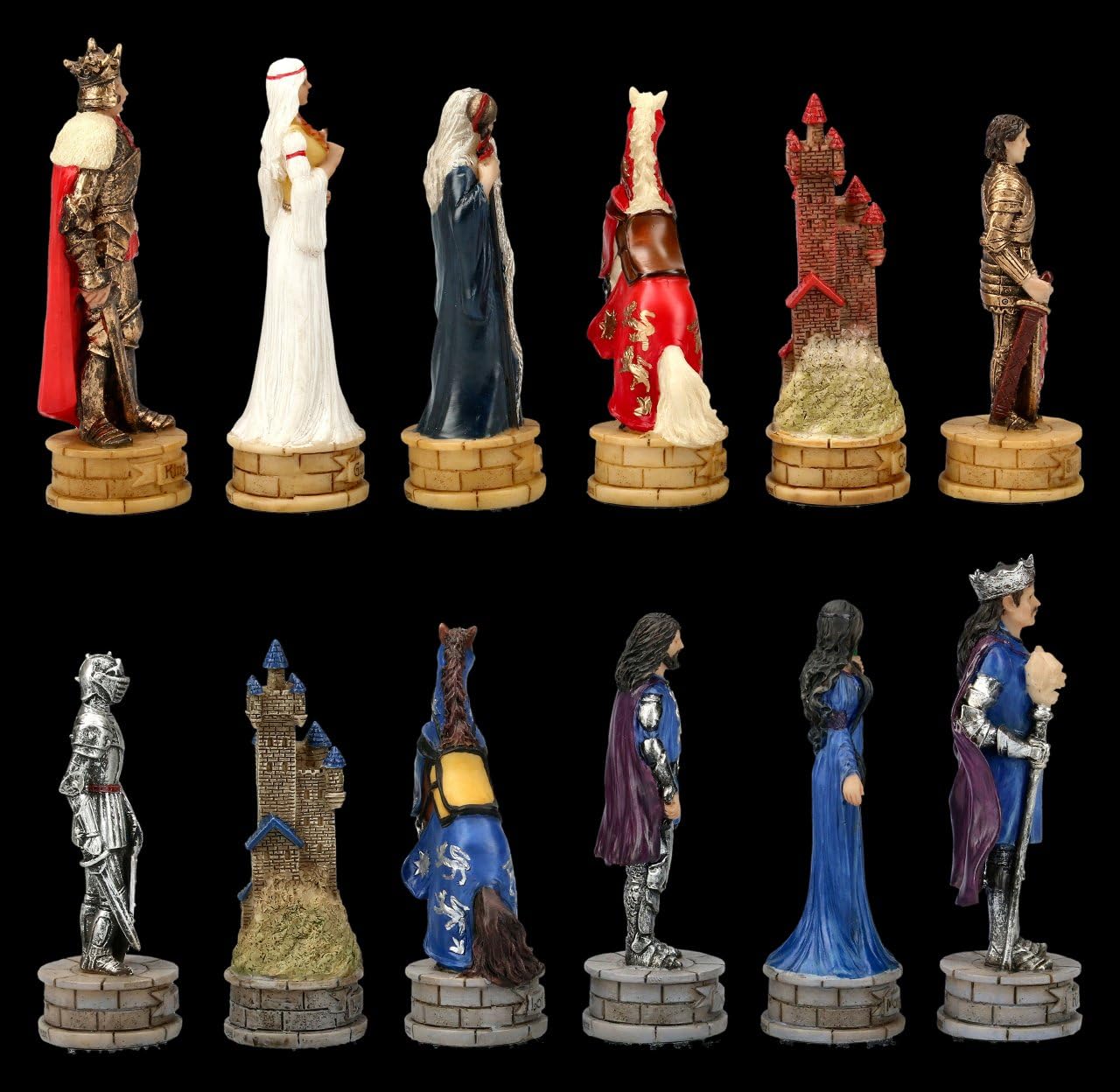 Veronese - Juego de 32 figuras de ajedrez (rey Arturo y Merlín