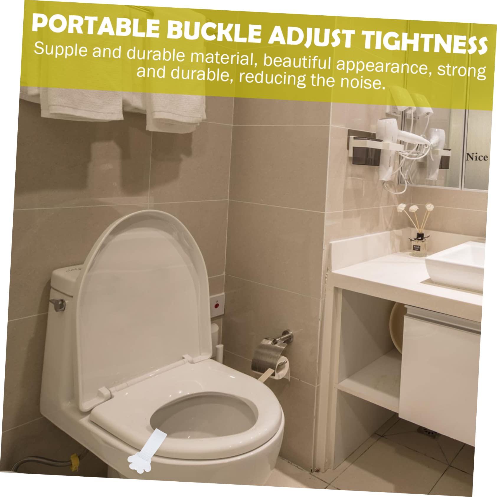 LALAFINA Toilet Seat Lid Lifter Accessories Pcs Easy to Use and Enhance Your Bathroom