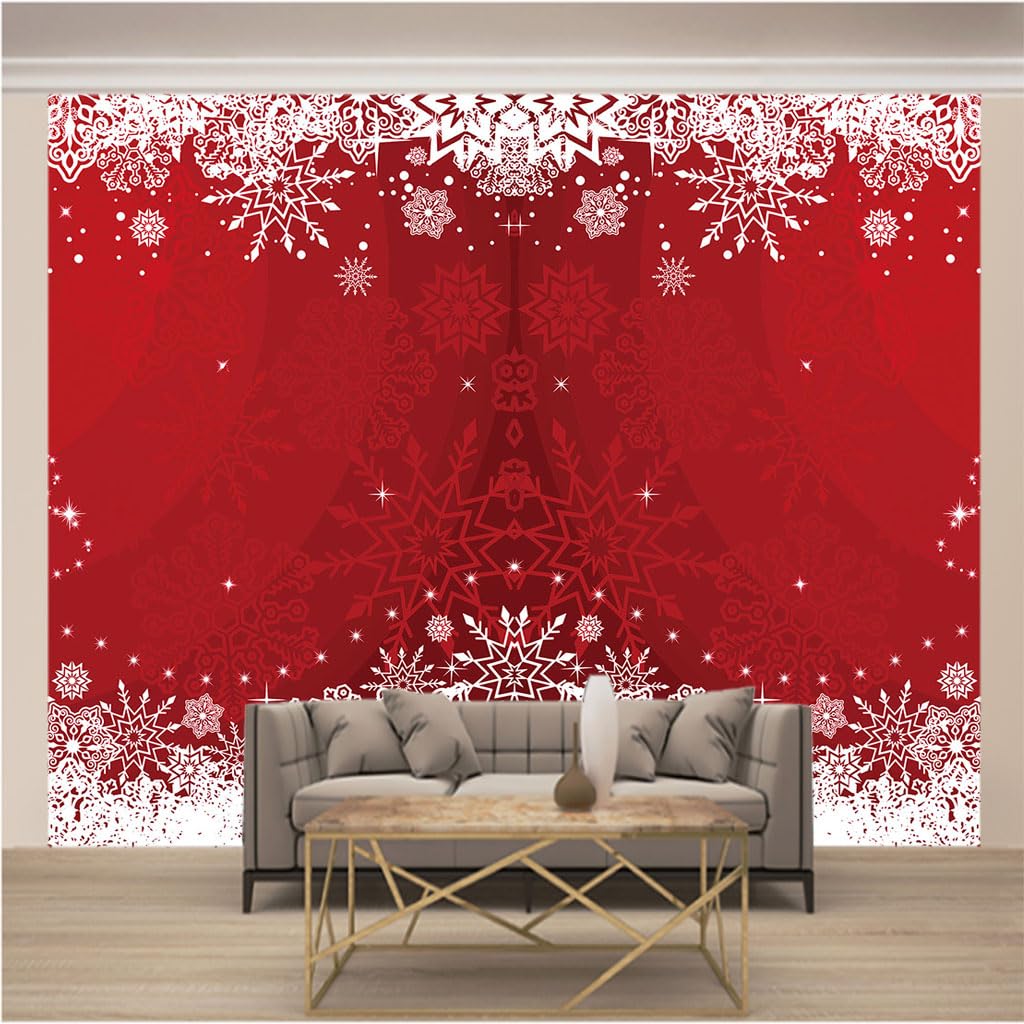 Wallpaper mural 3d rouge en toison haut de gamme pour des tableaux muraux salon