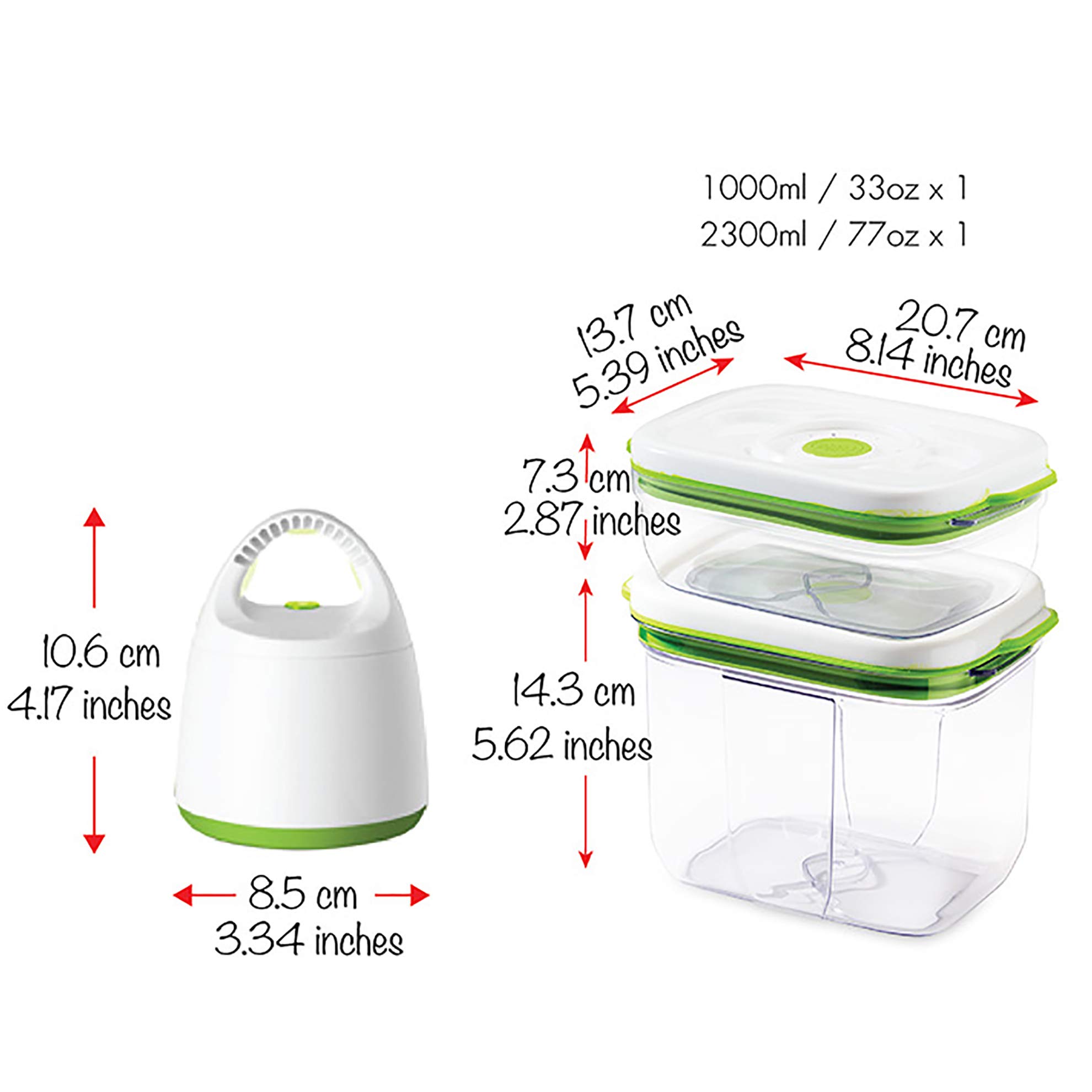 Amazon｜FOSA真空密封食品保存システム - 再利用可能な容器スターター
