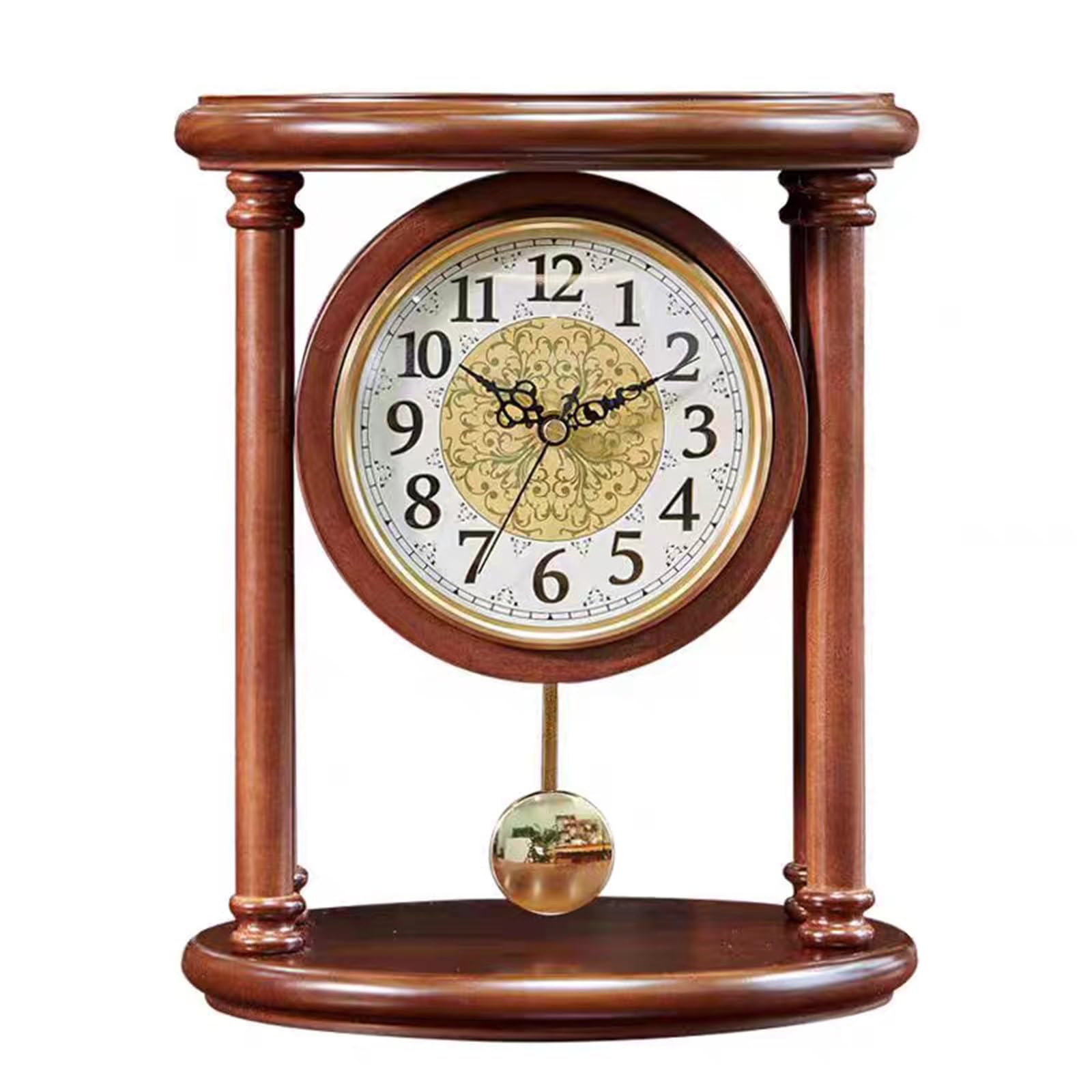 Reloj de péndulo con campanillas mecánico de mesa para hogar