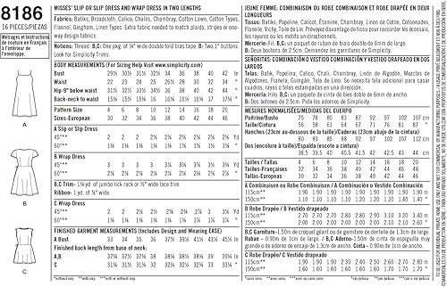 Miniatura 8 de Simplicity 8186 Dottie Angel - Patrón de costura para mujer, tallas D5 (4-12)