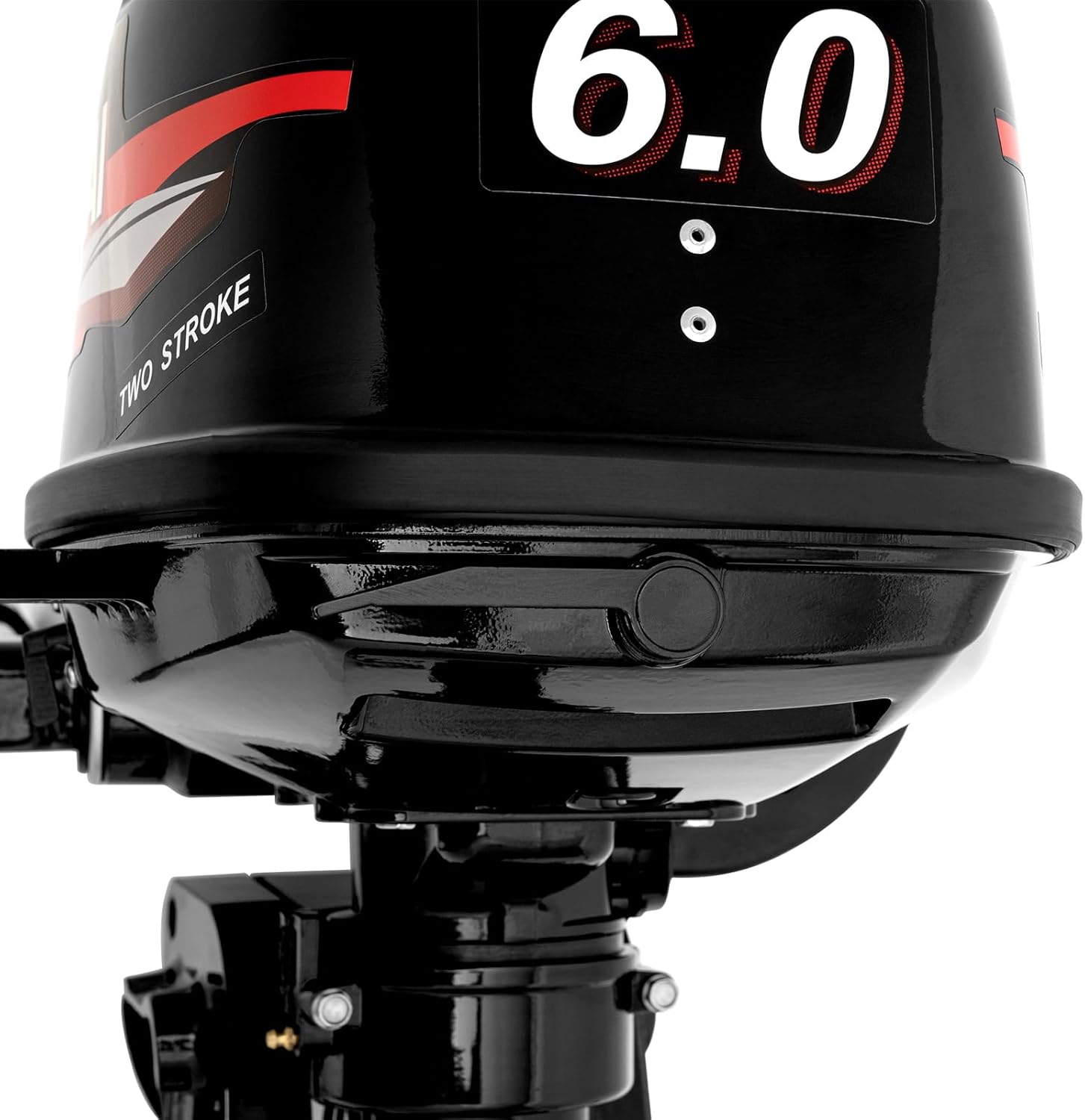 2-Stroke Outboard Motor, 102CC 6HP Heavy Duty Outboard Short Shaft Marine Engines Aquaculture Outdoor Adventure Boat Tiller Control w/Water Cooling & CDI Ignition System 4000-5000r/Min