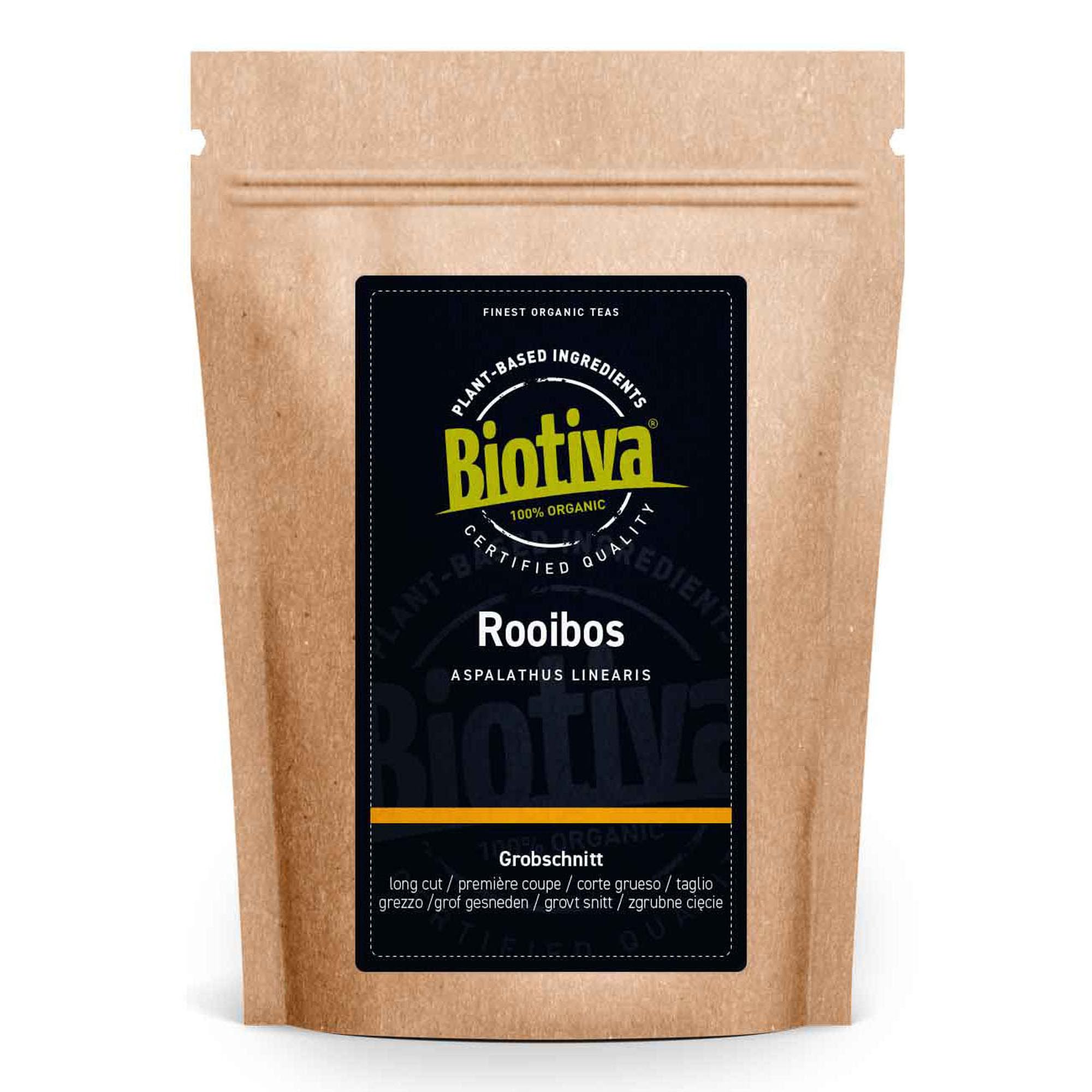 Biotiva Rooibos Tee 500g (2x250g) – Bio, naturrein, abgefüllt in Deutschland