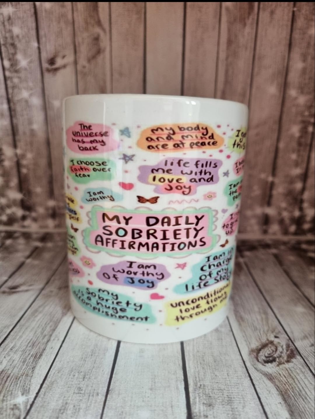Sobriety Affirmations Cup, We Do Recover Mug, Daily Affirmations Mug, Mental Health Gifts, Affirmations Mug Empowering Sobriety Mug.