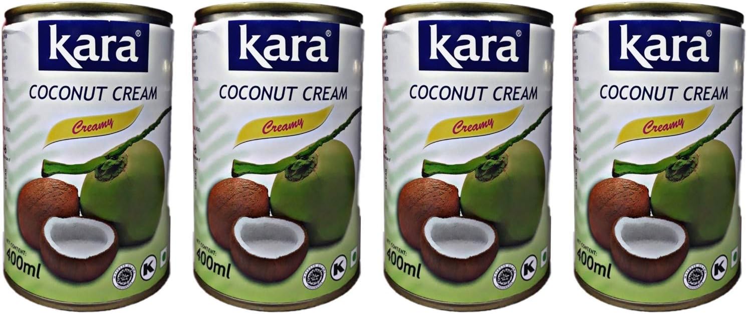 Kara Coconut Cream, 13.53 fl oz ℮ 400 ml, 4 Pack