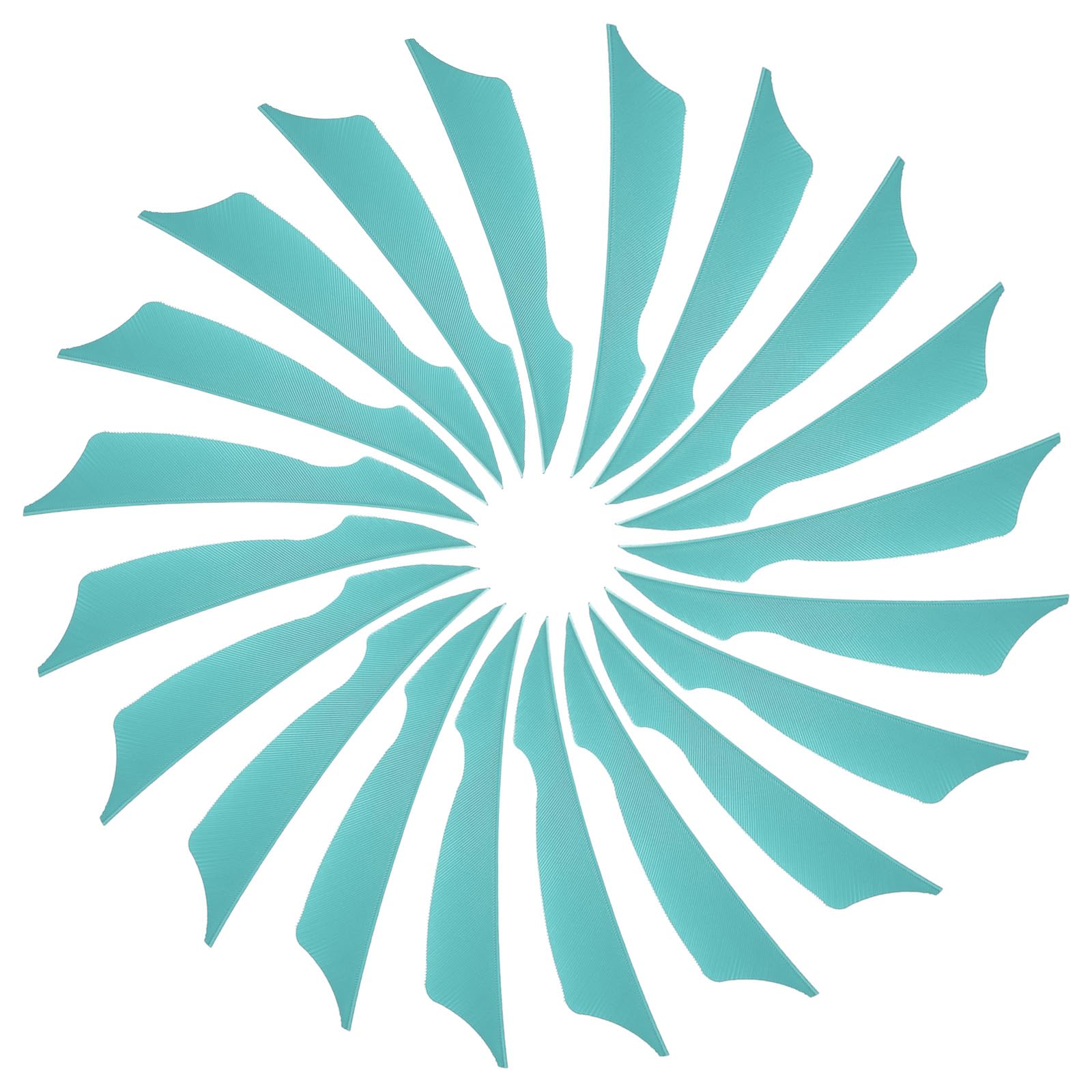 PATIKIL 4 Inch Arrow Vanes, 20 Pack Turkey Feather Fletching Archery Fletch Right Wing for Hunting Target Shooting, Cyan