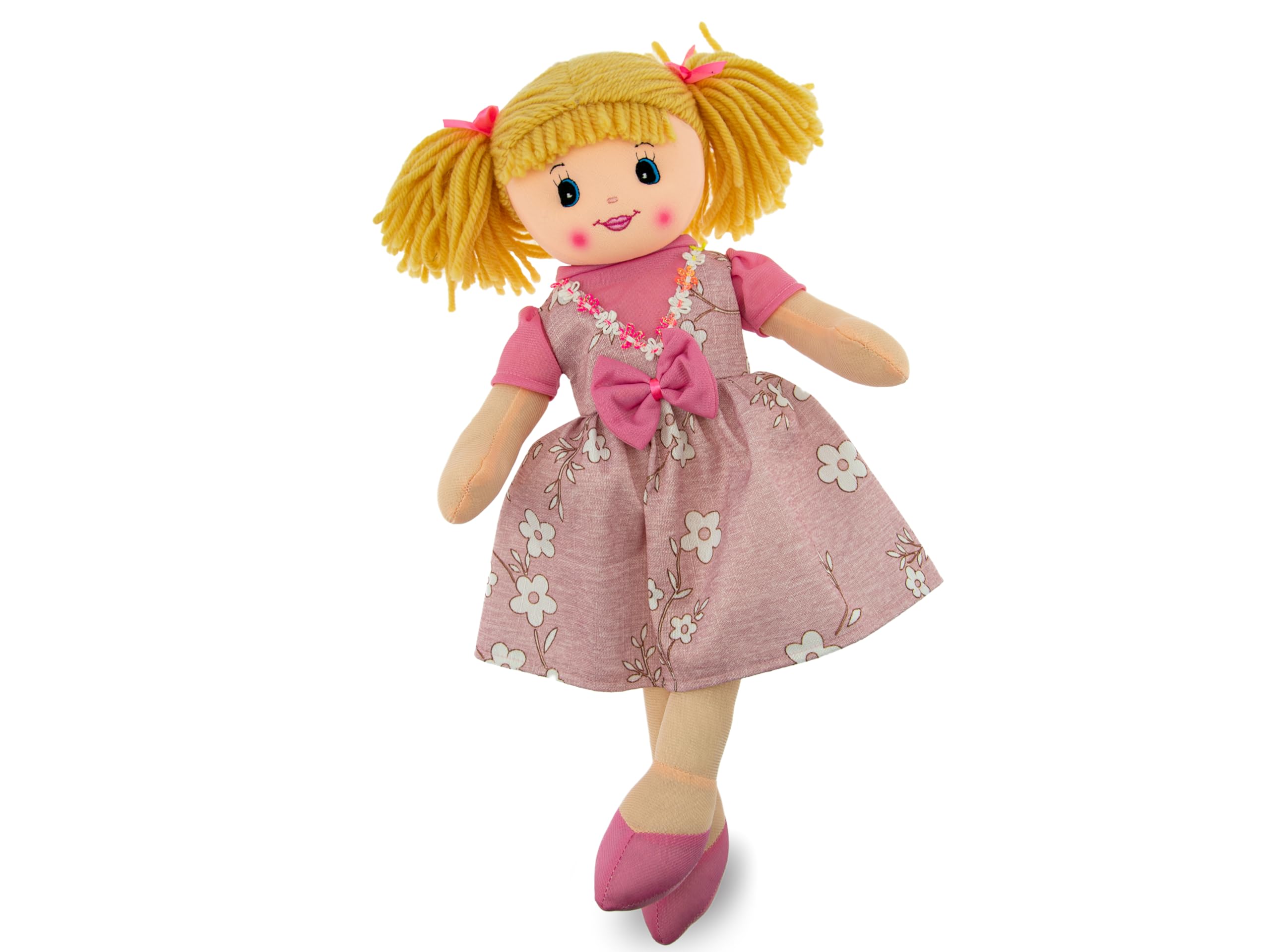 Teorema Giocattoli, Carlotta Rag Doll, Bambola di Pezza Morbida Alta 50 cm, Bambola di Stoffa per Bambini, Prima Bambola Compagna di Nanna, Modelli Assortiti (1 pezzo) +18 Mesi