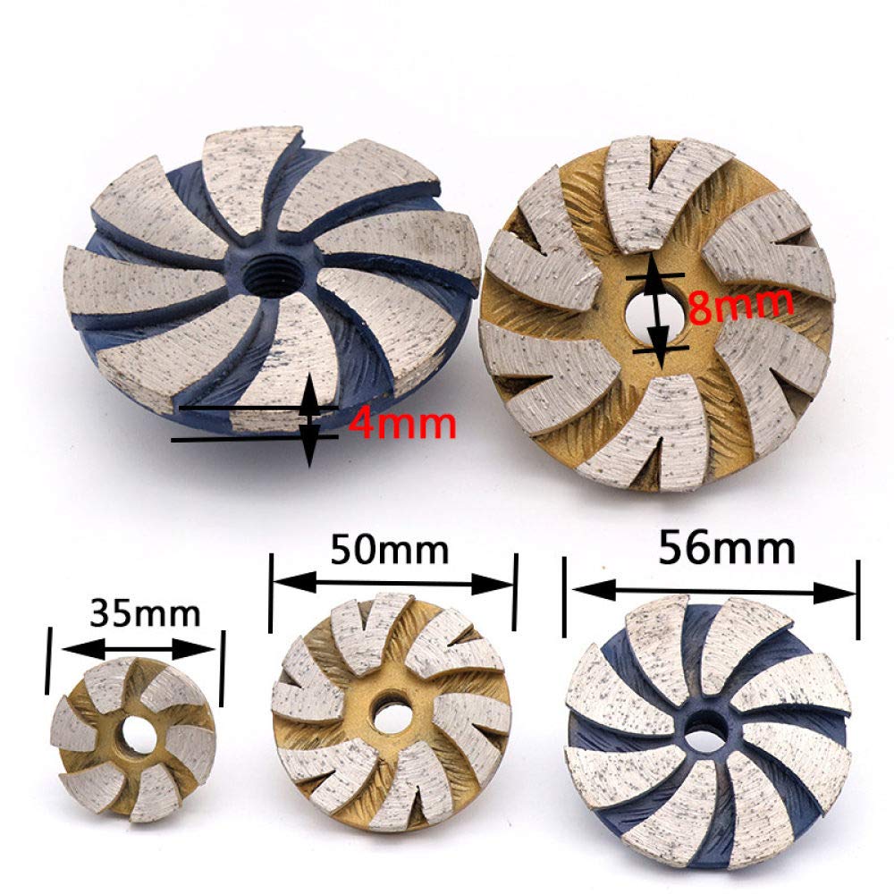 1 STÜCK 35/50 / 60MM Diamant-Trockenschleifscheibe Scheibenschalenform Betonmauerwerk Granit Marmor Steinwinkelschleifer Spezielle Werkzeuge, 56 mm