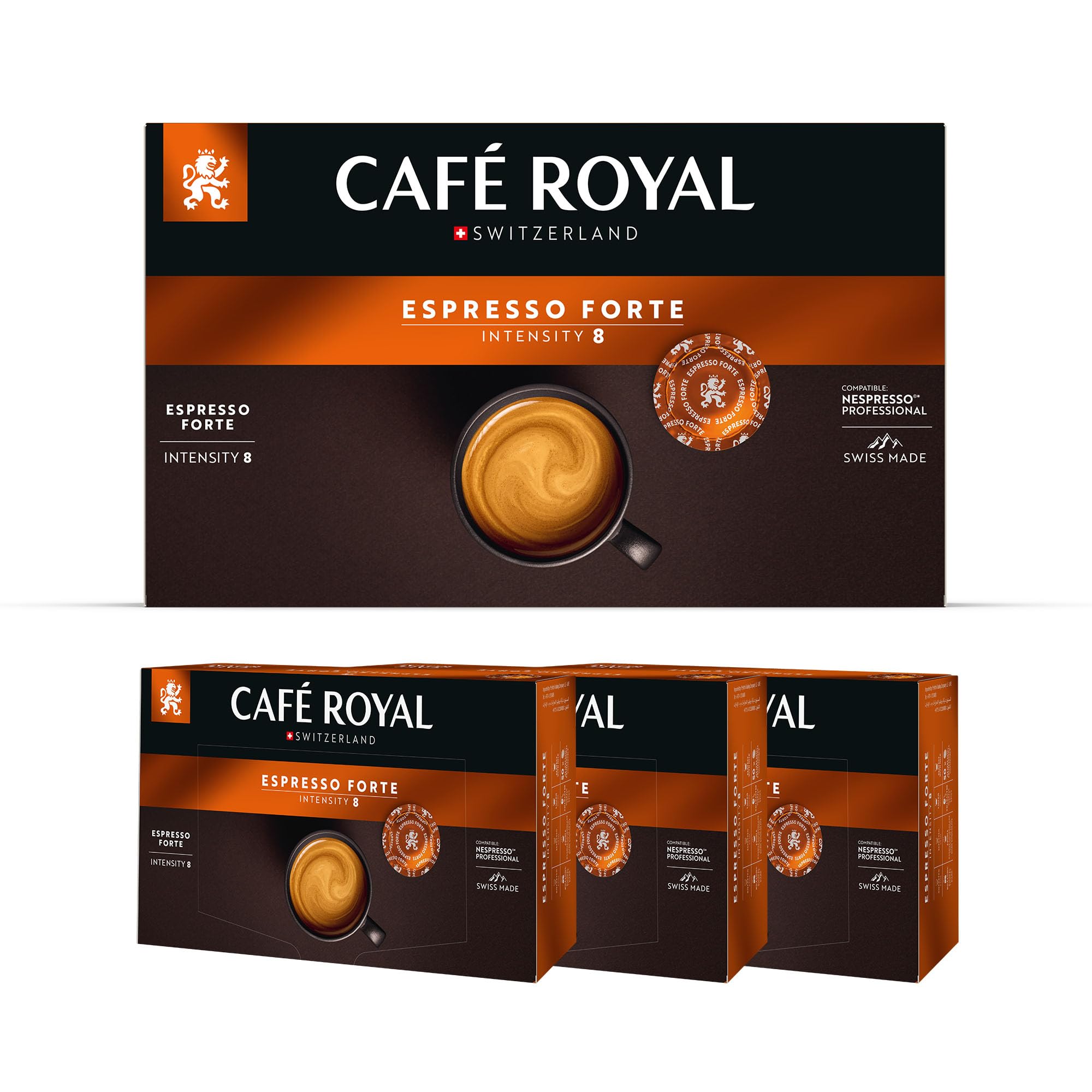 Café en Dosettes - Café Royal Pro | 3 x 50 - Compatibles avec les Machines à café Nespresso®* Professional - Saveur Espresso Forte