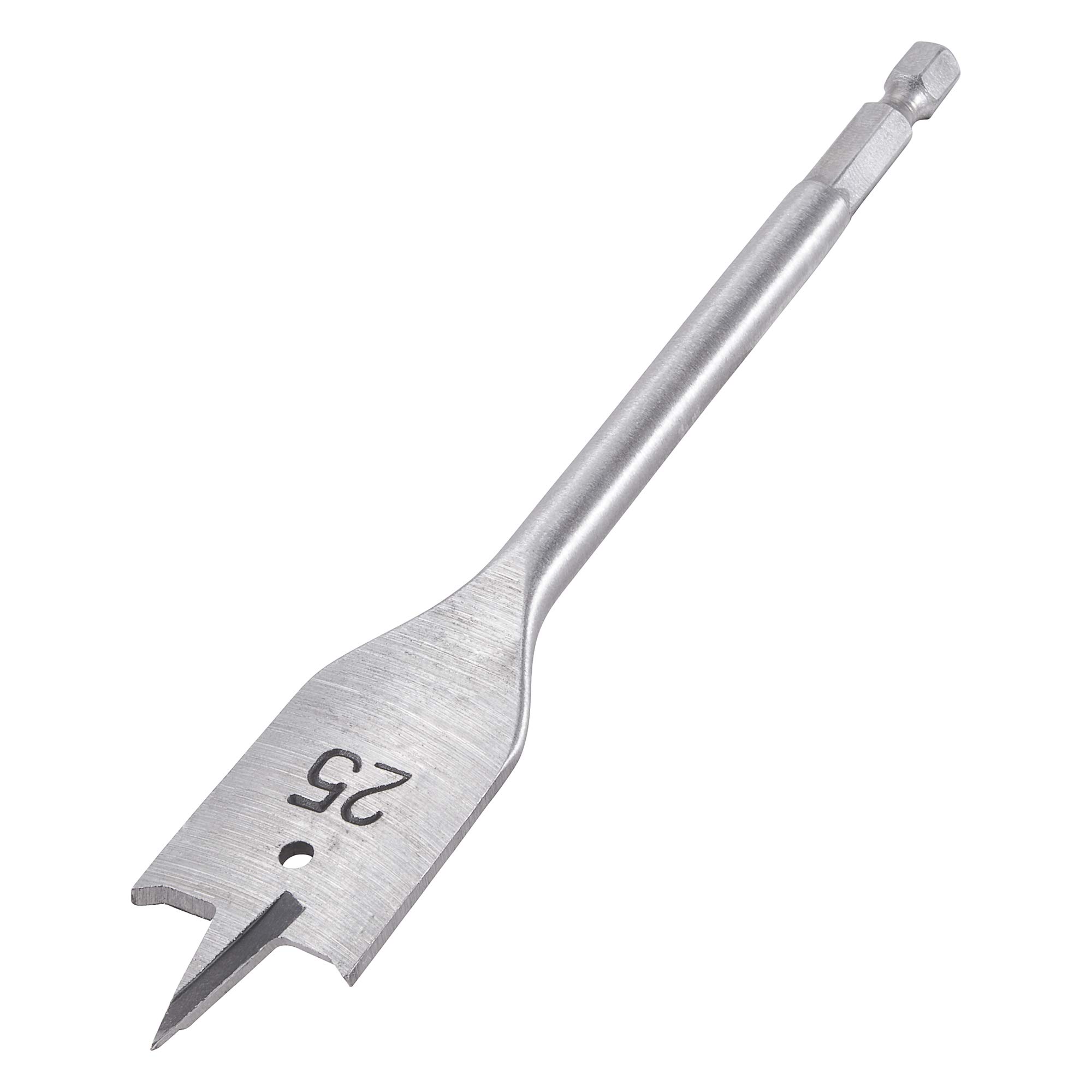 Trend Silver Snappy 25Mm Diameter Flat Bit With Centre Point & Cutting Spurs For Fast Drilling In Timber, Snap/Fb/25