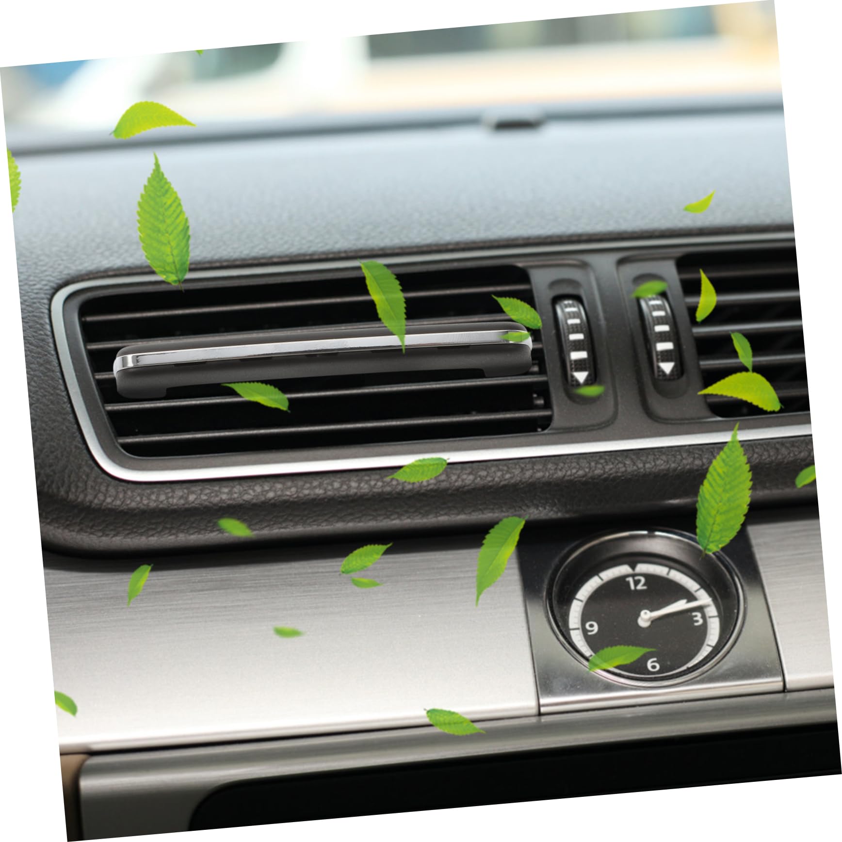 Zerodeko Diffusore di Fragranze per Auto in Ceramica Clip Magnetica per Bocchette D’aria, Design Unico e Facile da Installare per Interni Auto Argento