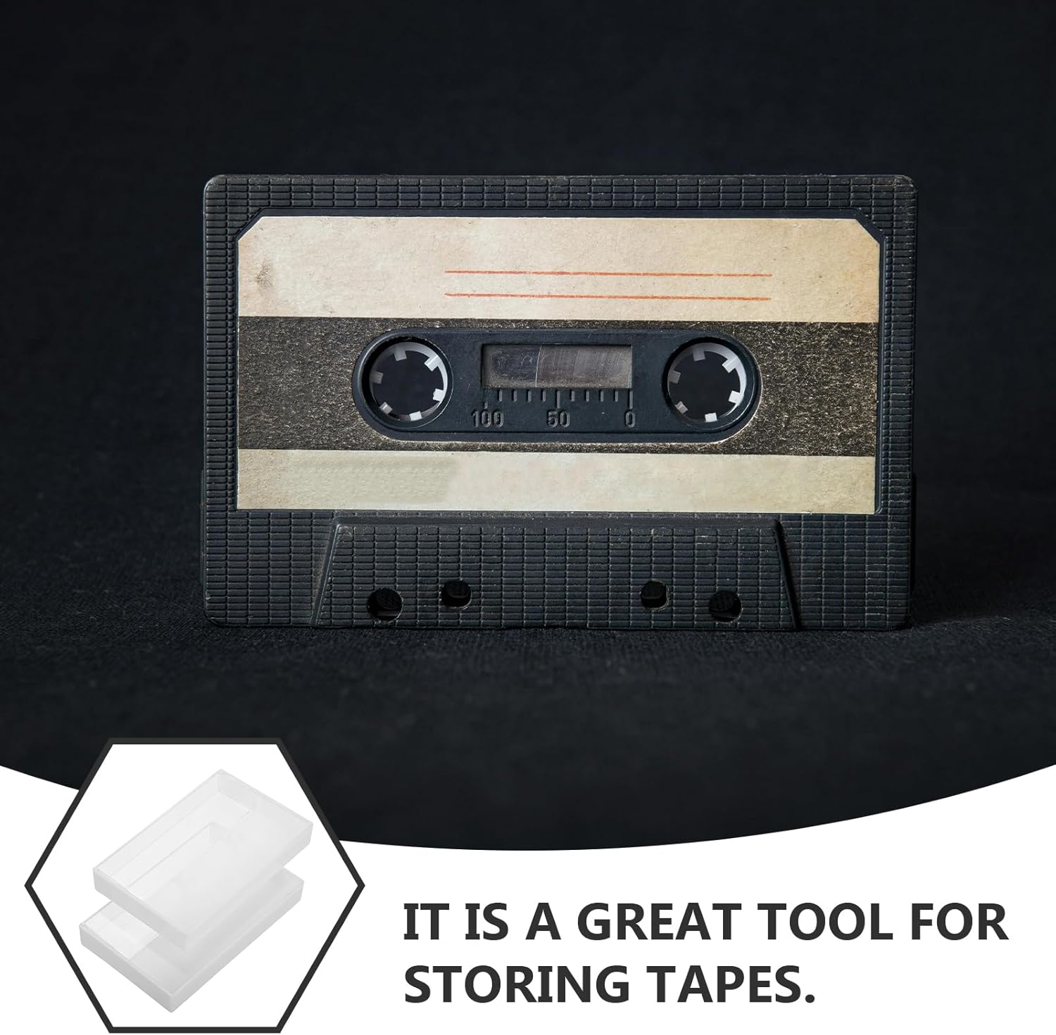 LUOZZY 20 Pieces Vintage Cassette Tape Protector Clear Plastic Storage Cases for Audio Travel Blank Voice Recording Organizer