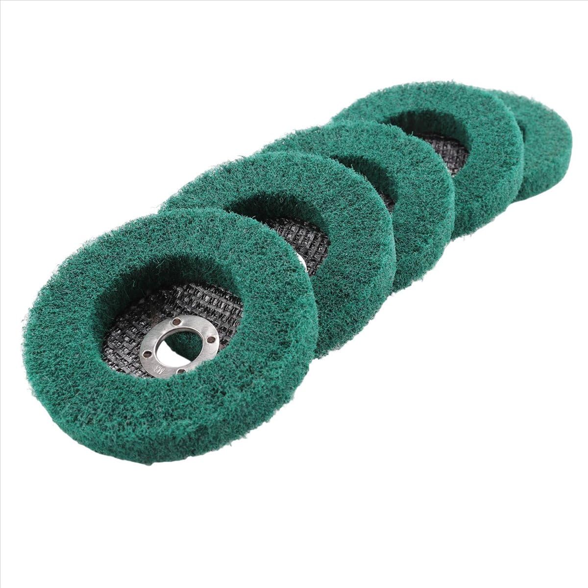 BPQiang 5Pcs Nylon Fiber Flap Wheels Polishing Buffing Wheel Scouring Pad Grinding Disc for Angle Grinder Metal Polisher
