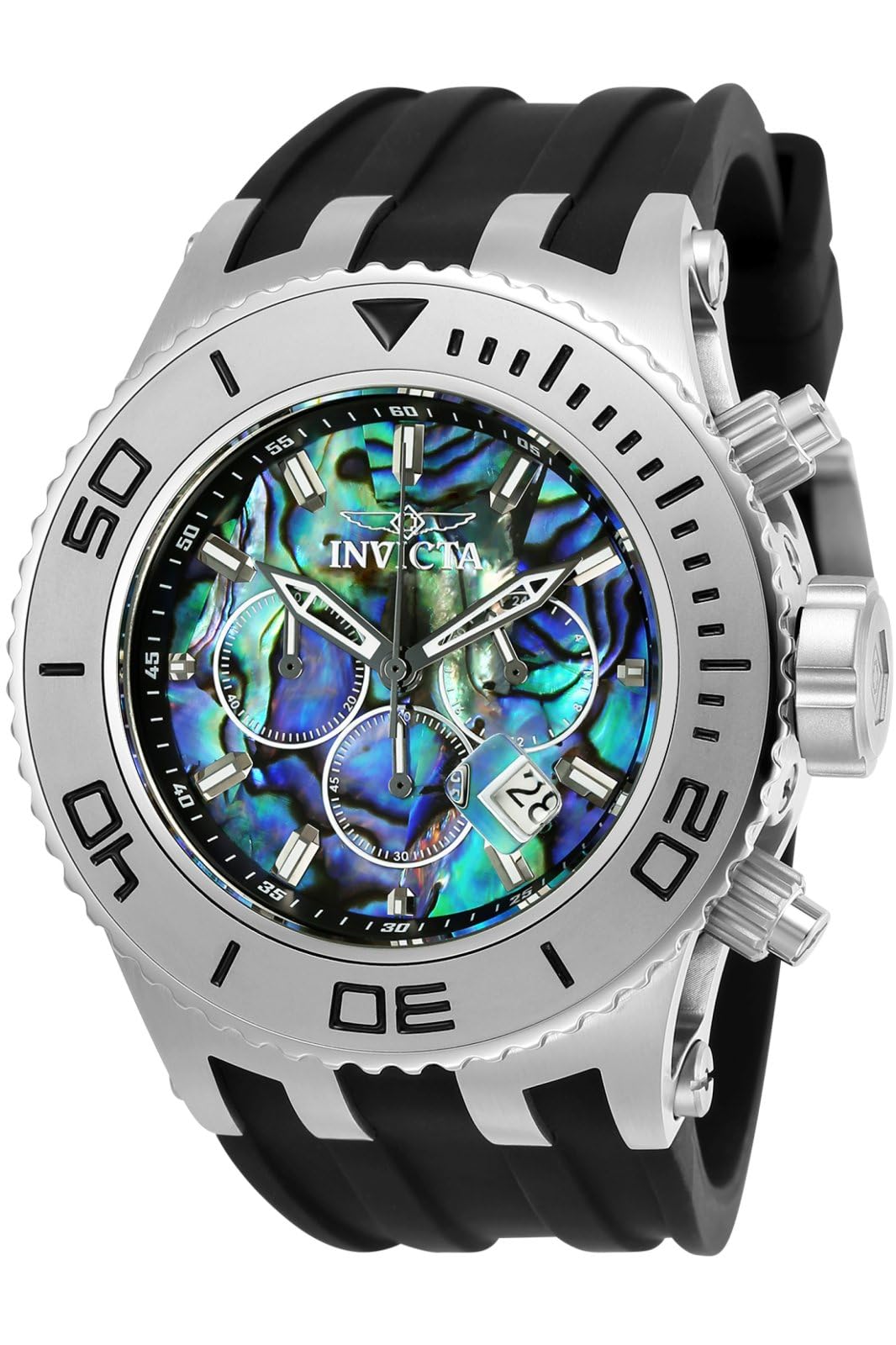 Invicta Silicone Subaqua Chronograph Blue Dial Analog Watch for Men - 25013, Black Band (B074P4QNTF) Amazon Price History, Amazon Price Tracker