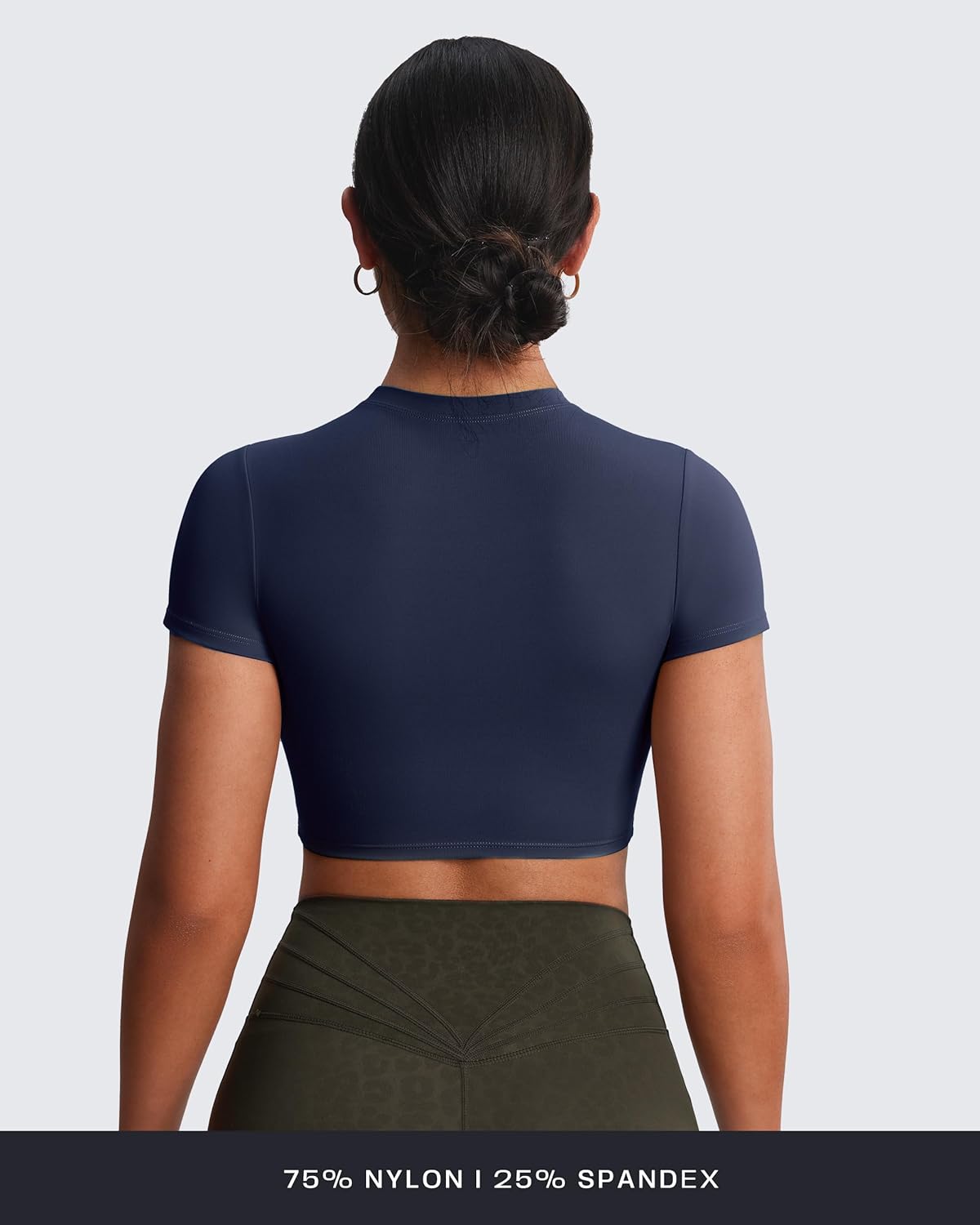 Aoxjox Short Sleeve Crop Tops for Women Classic Longline Baby Tee Workout T Shirt Top - Image 4