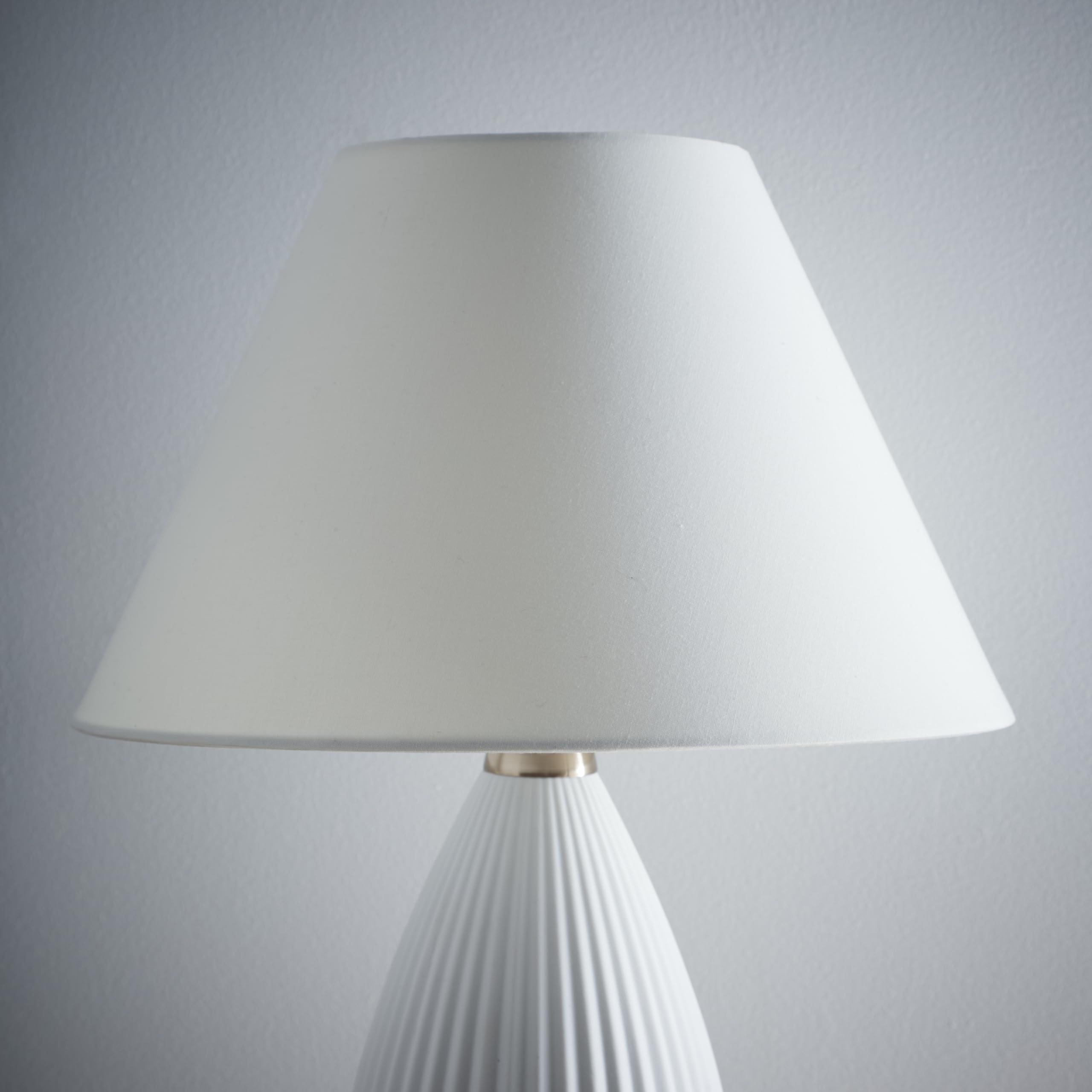 K Living Cream Textured Linen Cone Lampshade | Modern Table & Floor Lamp Shade | 14" Calm Home Atmosphere | Traditional Ceiling Pendant Shade
