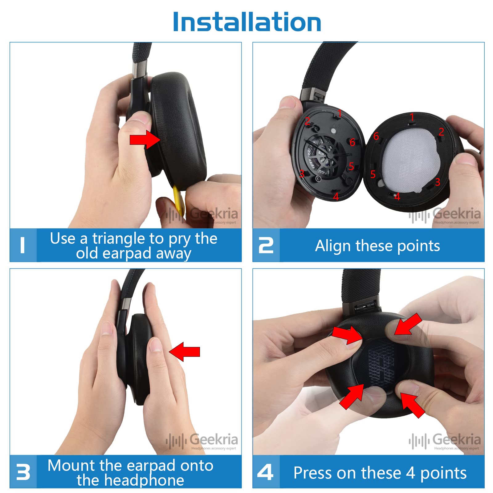 Amazon | Geekria イヤーパッド QuickFit 互換性 パッド ジェイビー