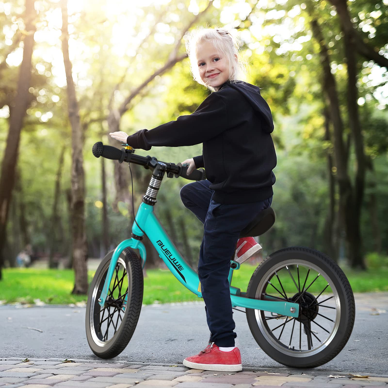 GASLIKE Draisienne Pour Enfants De 2, 3, 4, 5, 6 Ans, 14 Pouces, Avec Frein, Siège Réglable, Vélo D'entraînement Sans Pédales Pour Débutants, Garçons Et Filles, Stable Et Sûr