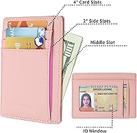 Vista 38 de Cartera Chelmon Slim RFID - Cartera de bolsillo frontal minimalista para tarjetas de crédito delgadas Negro carbón