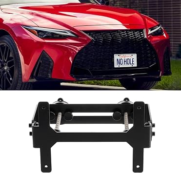 Grille License Plate Holder All-Around Adjustable Fit Lexus NX Front License Plate Frame Compatible with GX RX is ESNo Drilling
