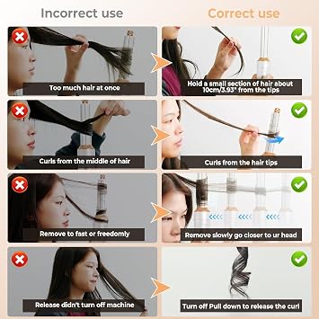 Hair Dryer Brush 5 in 1, Negative Ion Blow Dryer Brush Set - 110,000 RPM High - Speed Hot Air Brush Air Styler Curling Wrap Air Curler,Curling Iron Hair Styling Tool for Straight Curl Drying Smoothing