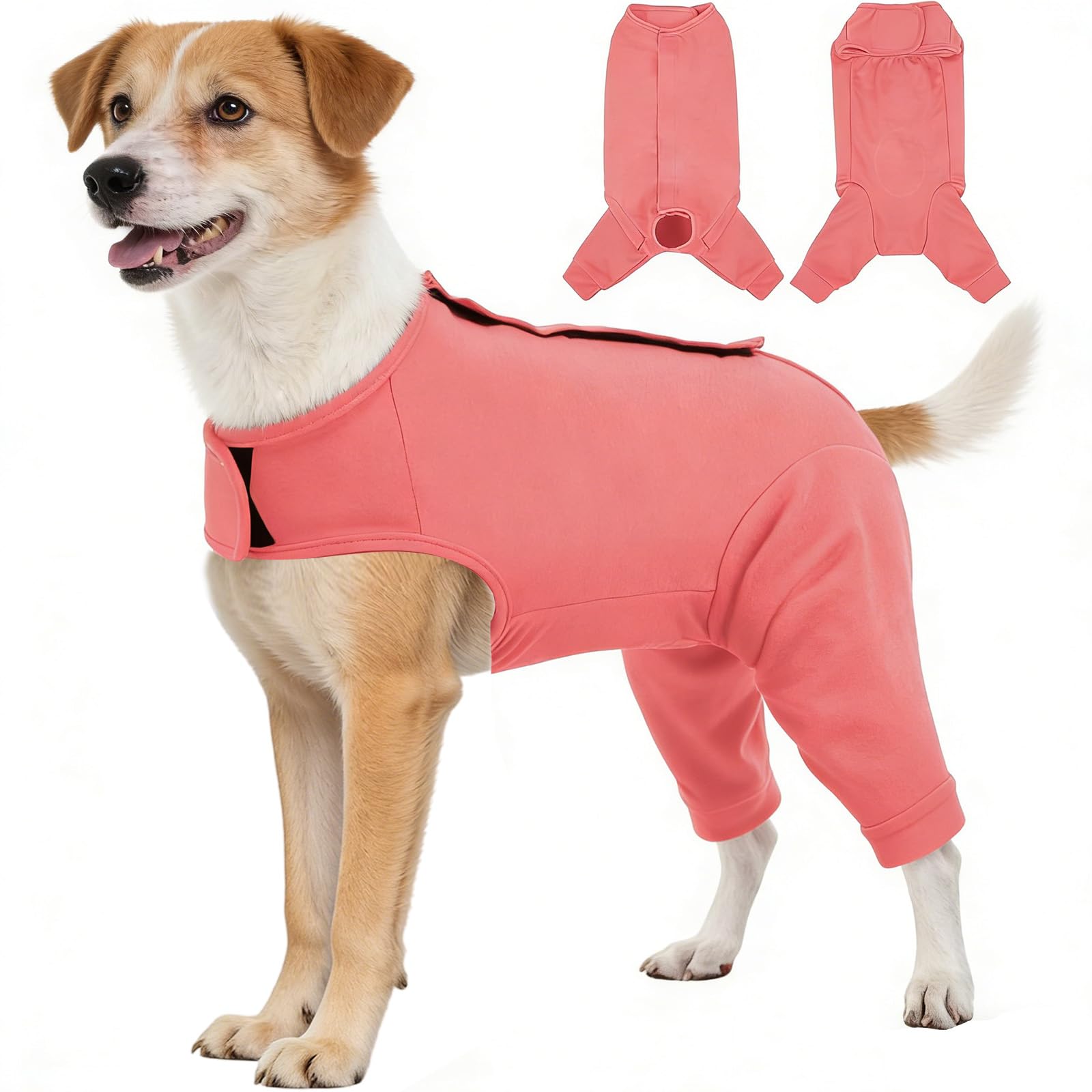 Hredyqw Dog Recovery Suit Post Surgical Protective Clothes With Leg Sleeves Prevents Licking Wound For Small Mediums