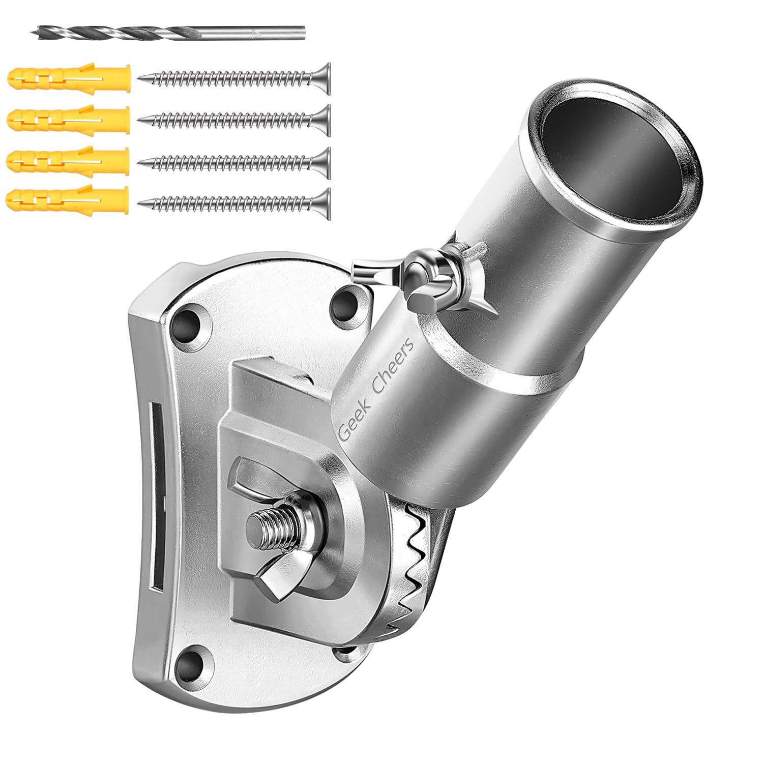 Geek Cheers Flag Pole Holder, MultiPosition Flagpole Bracket with