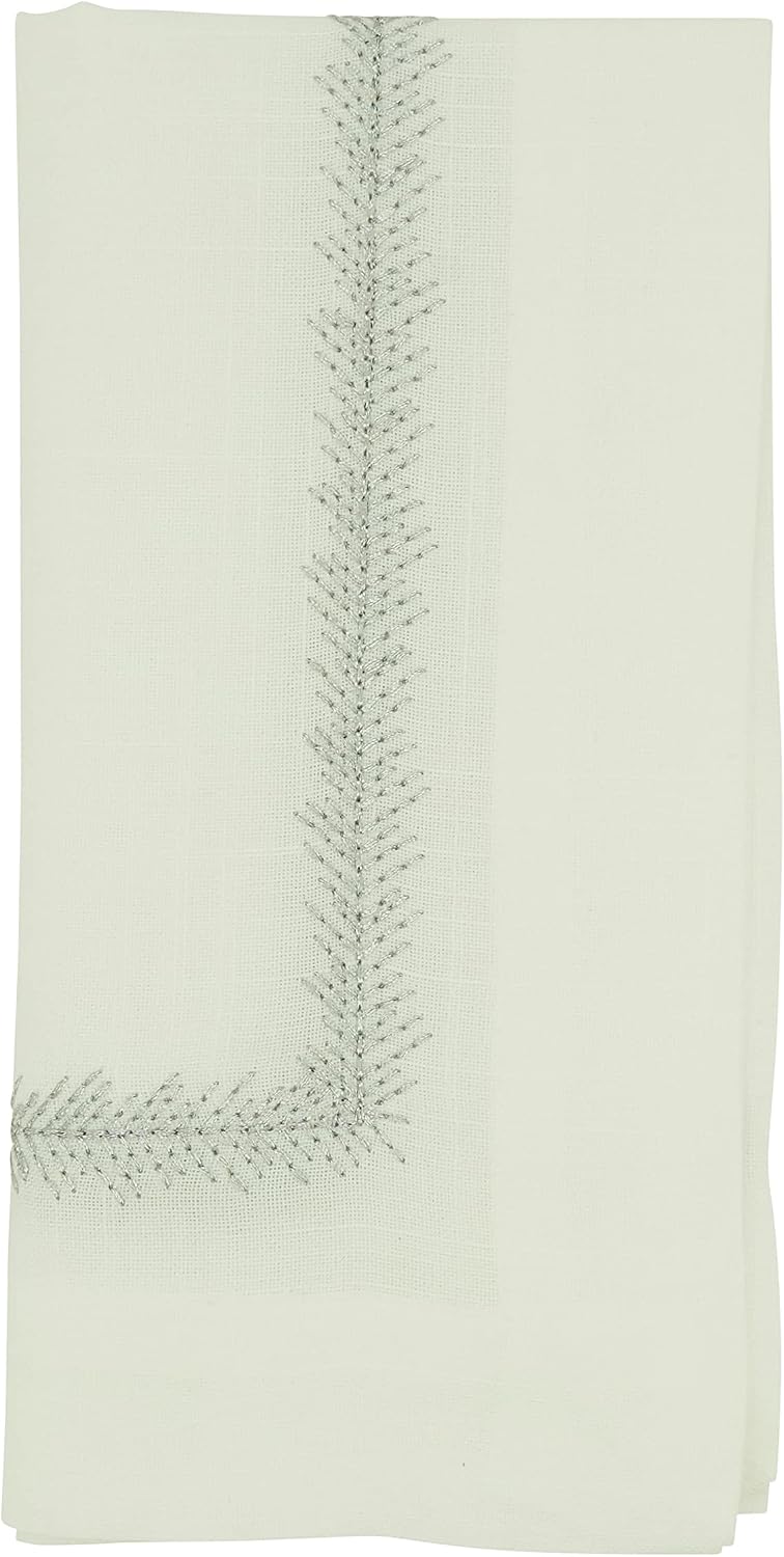 Embroidered Border Table Napkins (Set of 4)
