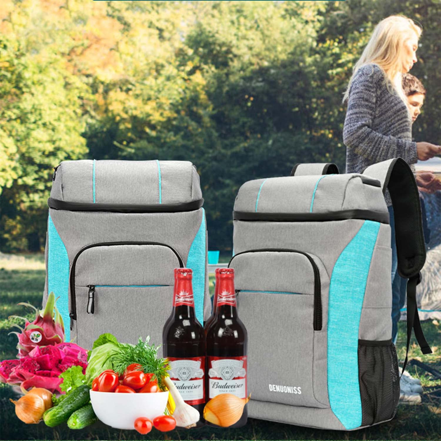 Borsa Termica Grande Pranzo Picnic Zaino Isolato Cool Tasche Multiple Impacco di Ghiaccio Impermeabile a Tenuta Mantieni Fresco Borse a Tracolla