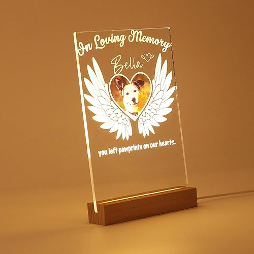 Vista 4 de Marco de fotos conmemorativo personalizado para mascotas, marco de fotos conmemorativo para mascotas, regalo de pérdida de mascotas, regalo de duelo