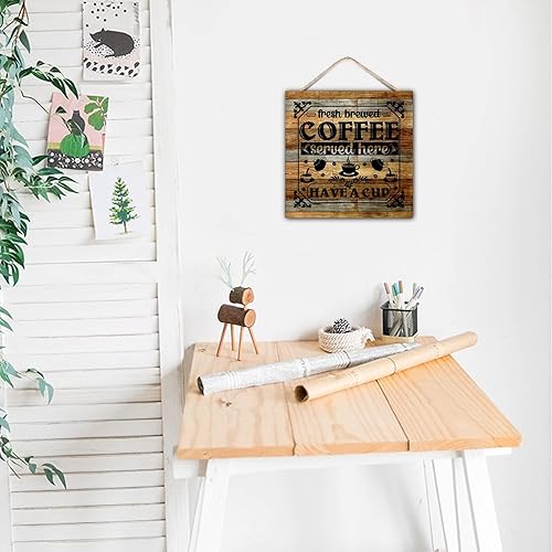 Miniatura 7 de Life Positive Quote Wood Sign Scripture Verses Coffee Saying Fresh Brewed Coffee Served Here Have a Cup Country Wall Hanging Art Wooden Plaque for