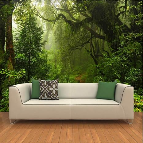 Amazon Co Jp カスタム3d原始の森の壁壁画写真壁紙壁の風景3d部屋の風景リビングルームの家の装飾のための壁紙 150x1cm Diy 工具 ガーデン
