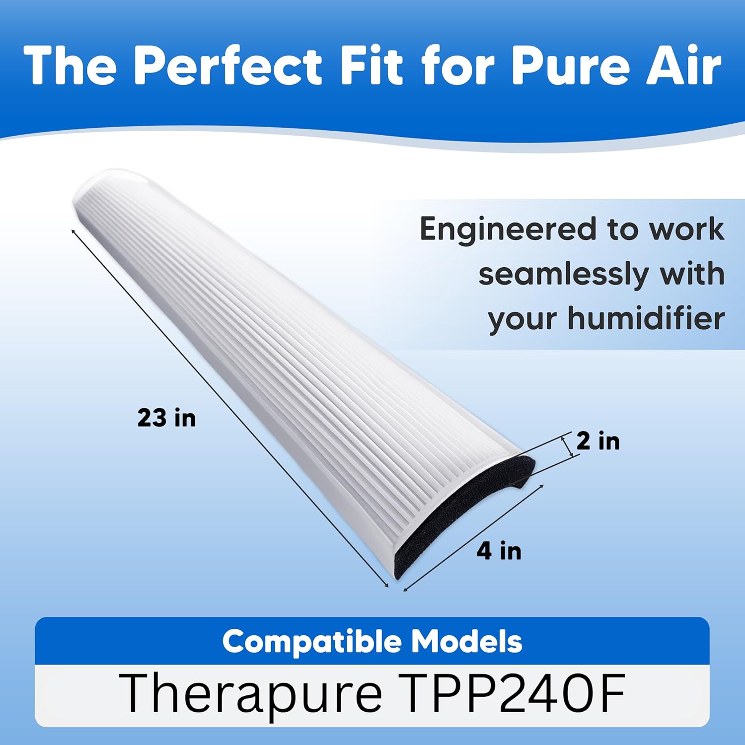 6-Pack Air Purifier Filter Compatible with Therapure TPP240F Filter - Replacement for Envion Therapure TPP240 TPP240B Thera Pure TPP230 TPP230H TPP240F TTP 240F 240