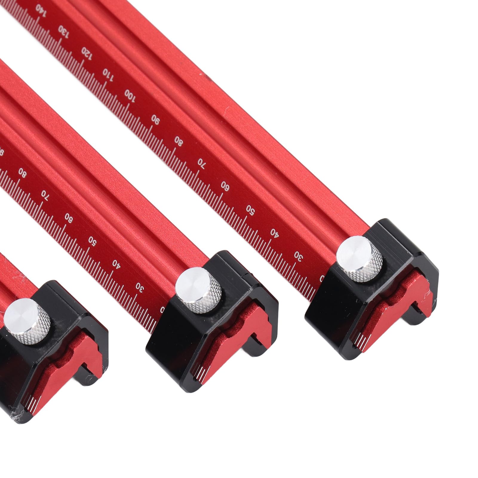 Righello dritto a forma di V Set da 4 pezzi Strumenti di misurazione per la lavorazione del legno su scala laterale per falegnami Hobbisti 4 6 8 10 pollici Accessorio per la