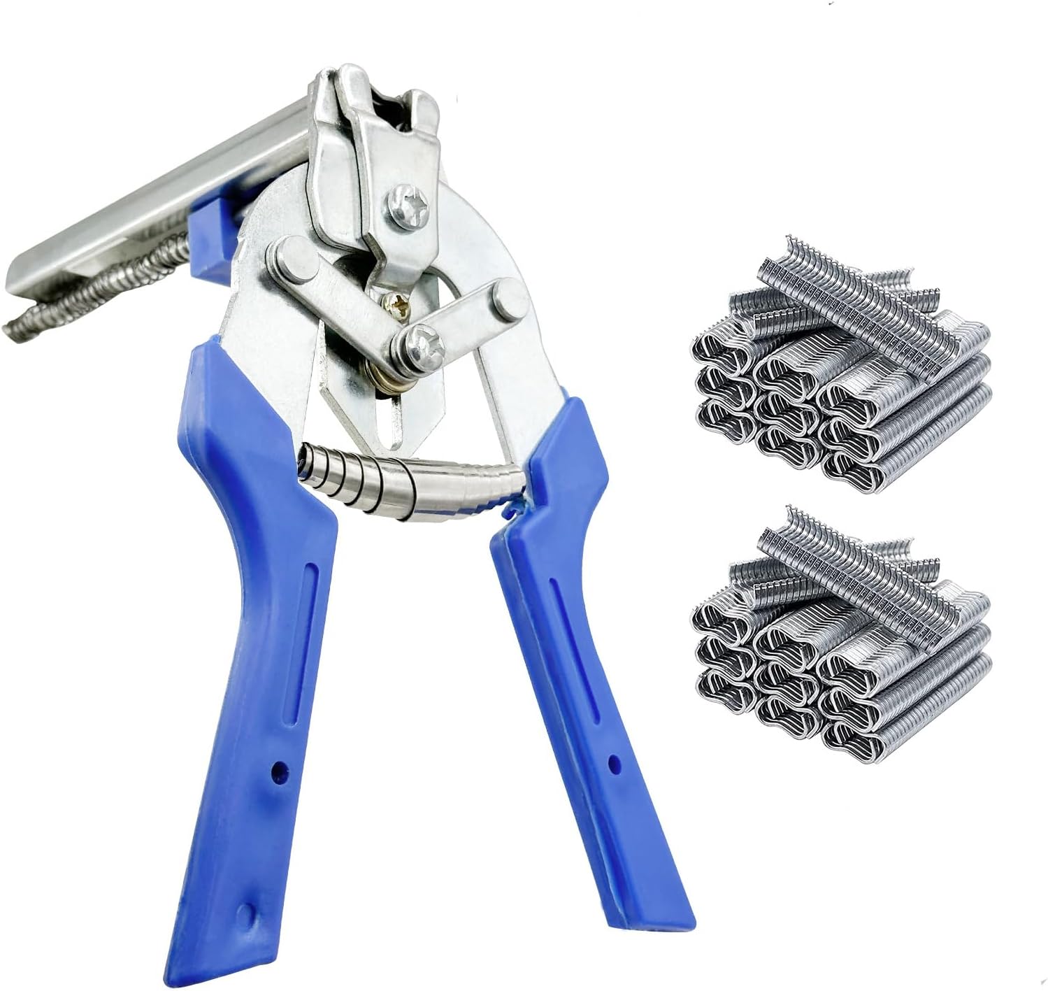 M-type hog ring pliers kit with 1200 clips