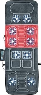 Giantex Full Body Massage Mat with Heat, Back Massage Chair Pad with 10 Vibration Motors, Auto Shut Off, Heated Massage Mattress Pad for Back Pain Relief