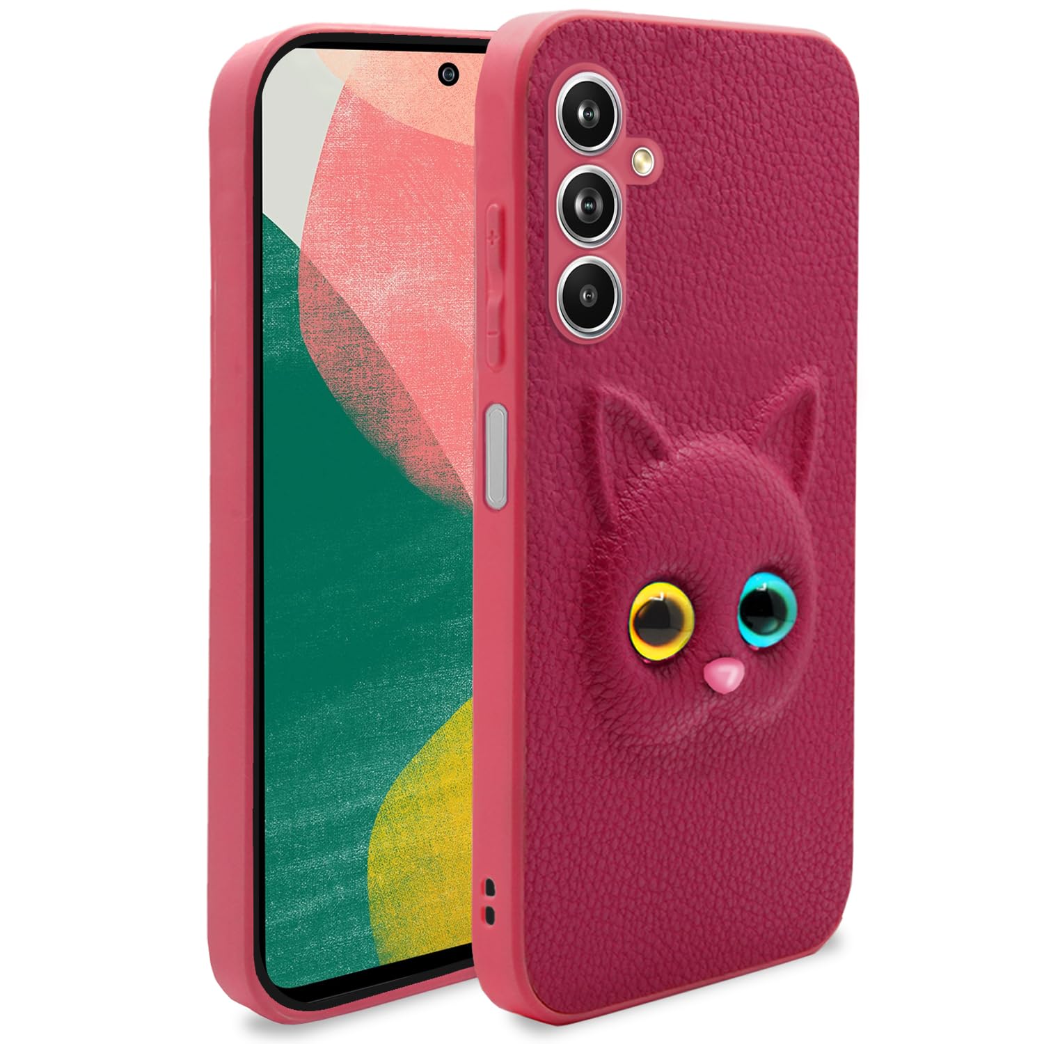 Pikkme Samsung Galaxy M54 5G / F54 5G Back Cover for Girls | Cute Cat Leather Finish | Soft TPU | Case for Samsung Galaxy M54 5G / F54 5G (Pink) (B0CHW9XM23) Amazon Price History, Amazon Price Tracker