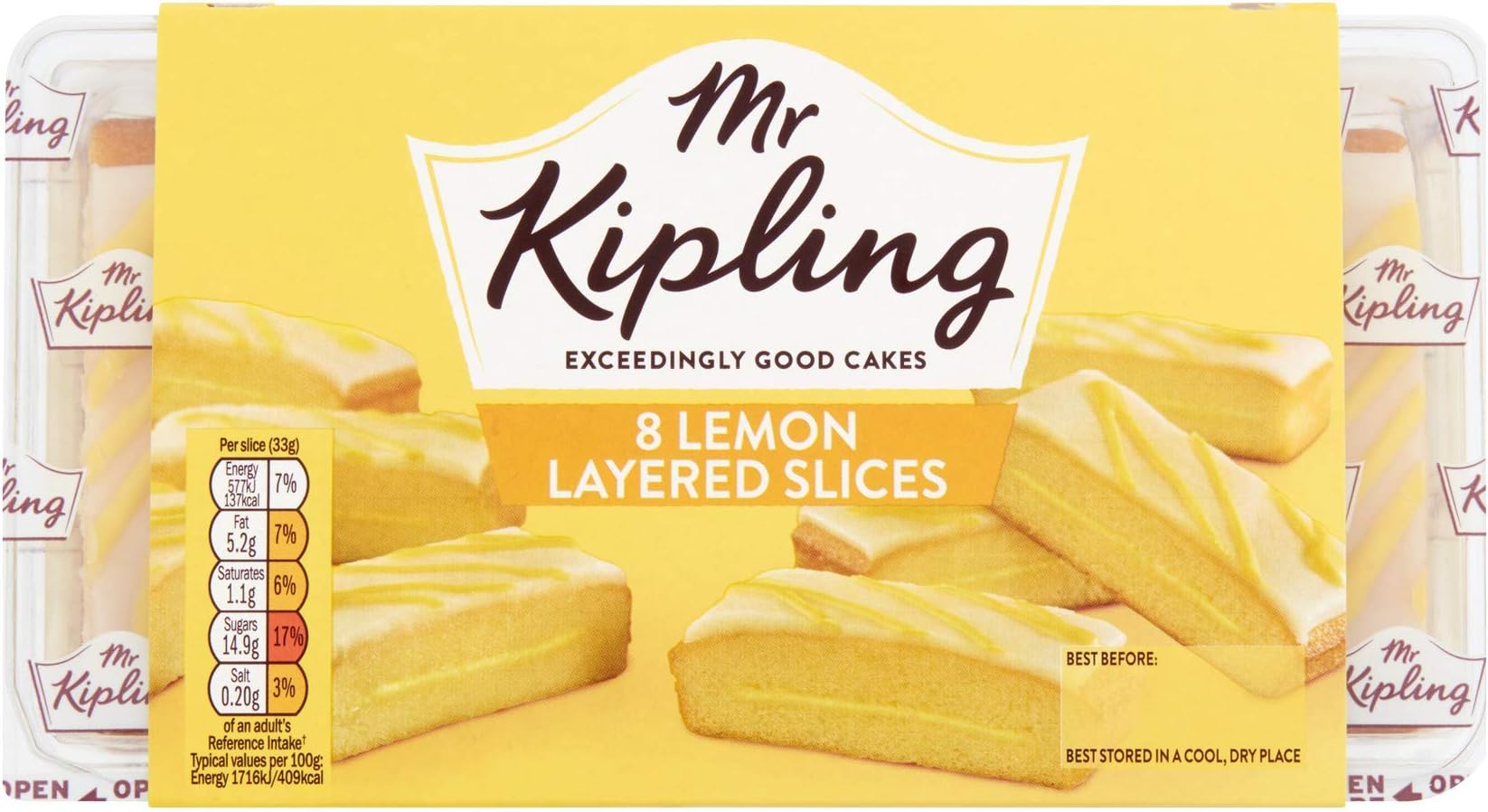 Lemon Layered Slices x8 264g